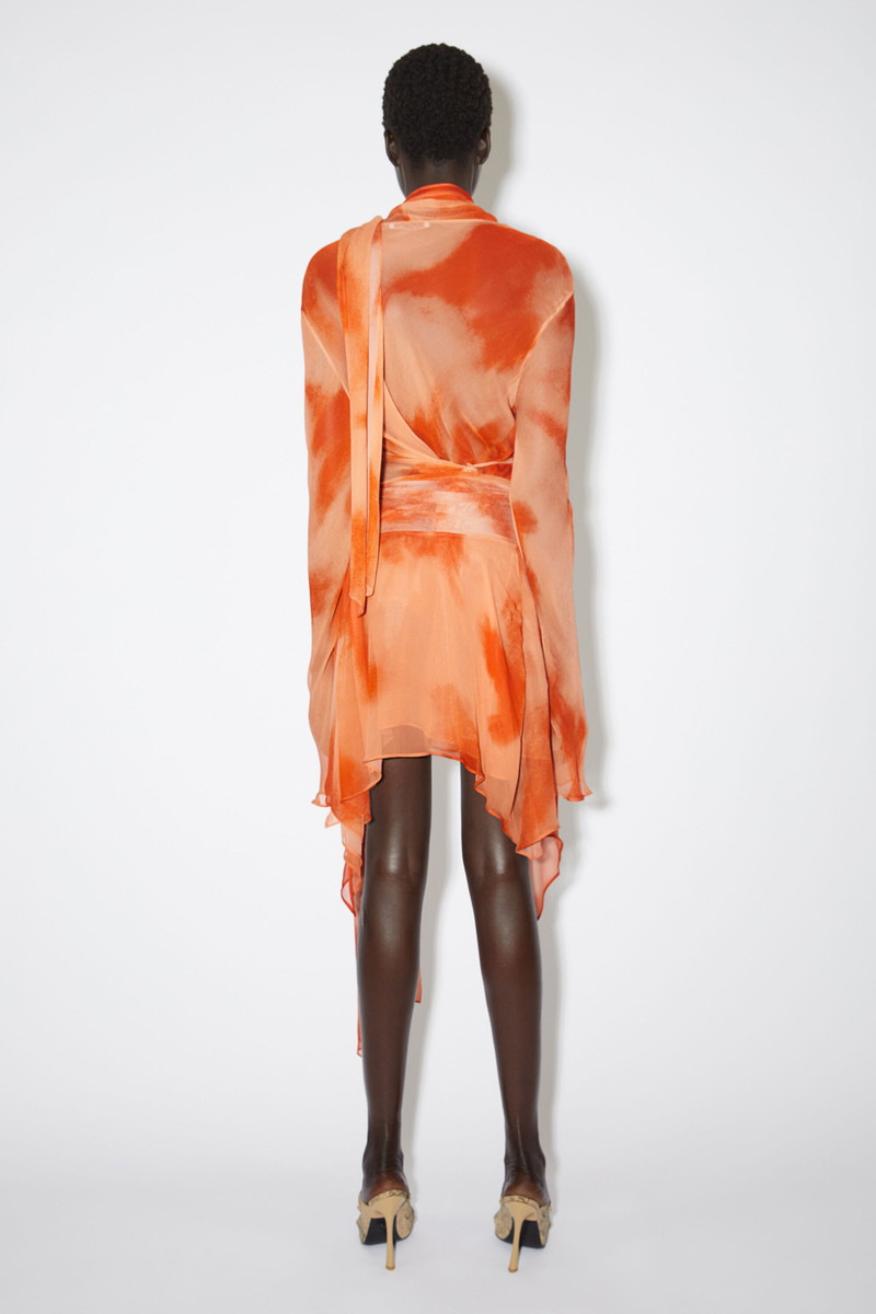Draped mini skirt - Orange 3