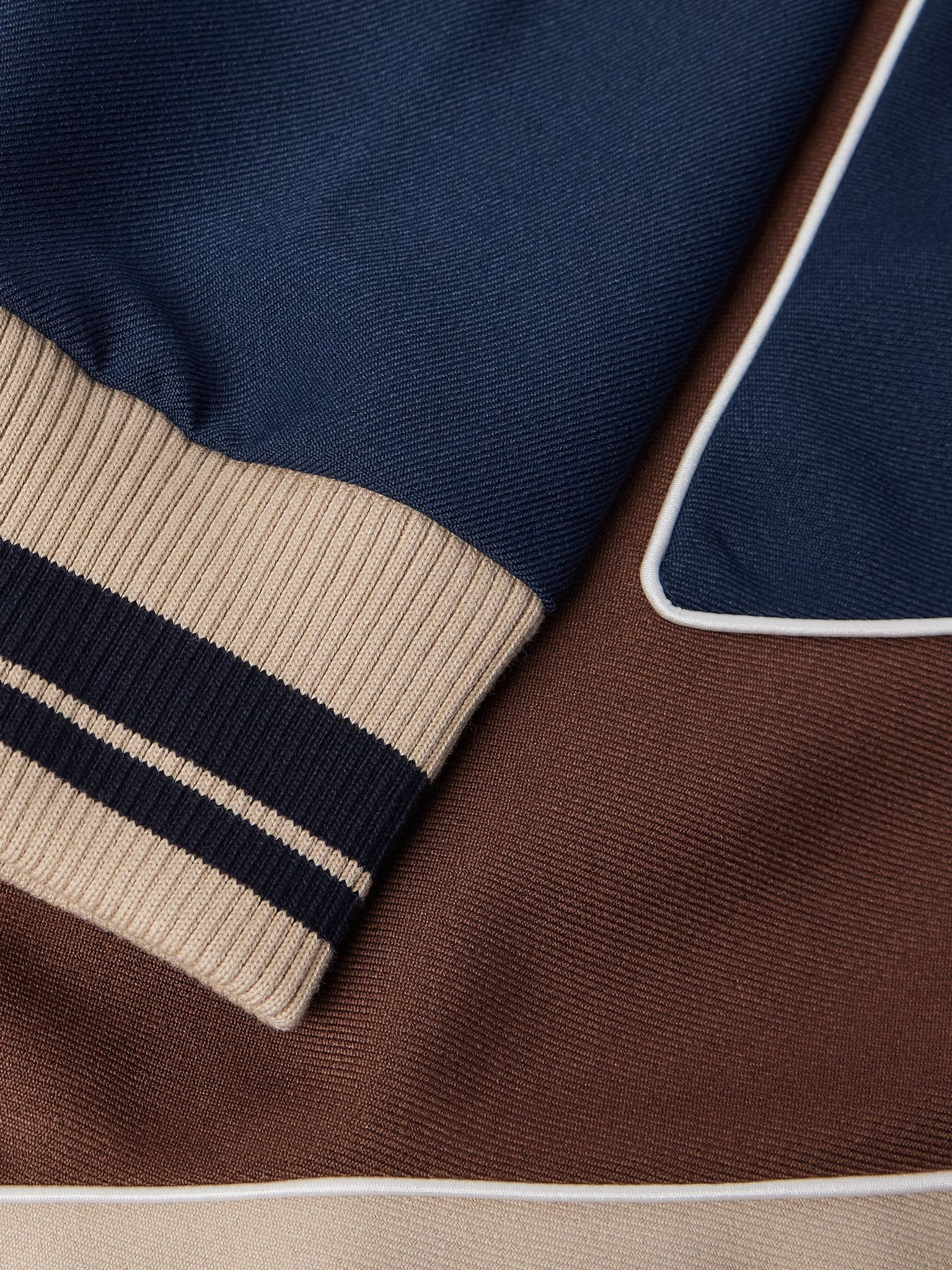 VLOGO Logo-Appliquéd Jersey Track Jacket Navy - 5