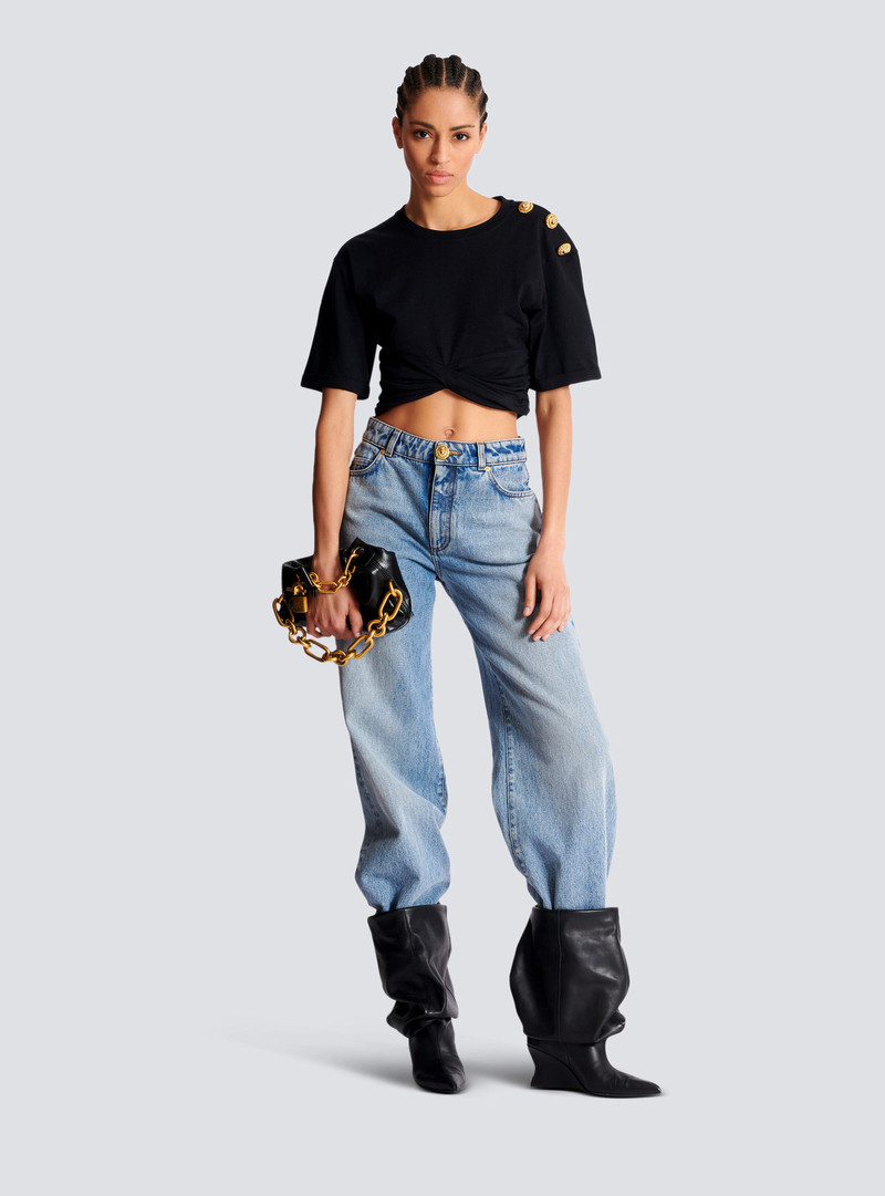 Balmain Cropped tie T-shirt outlook