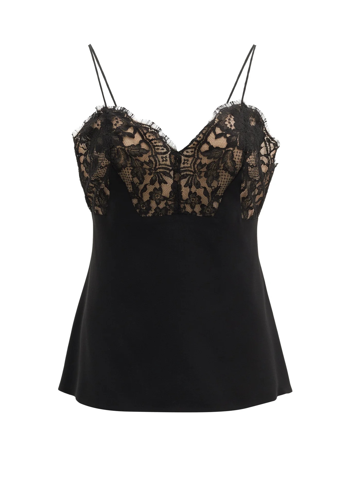 Lace and silk cami top - 1