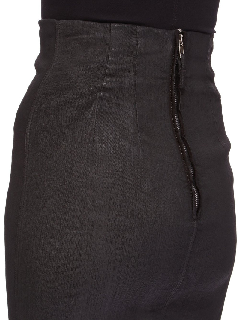 Black Porterville Dirt Denim Miniskirt 5