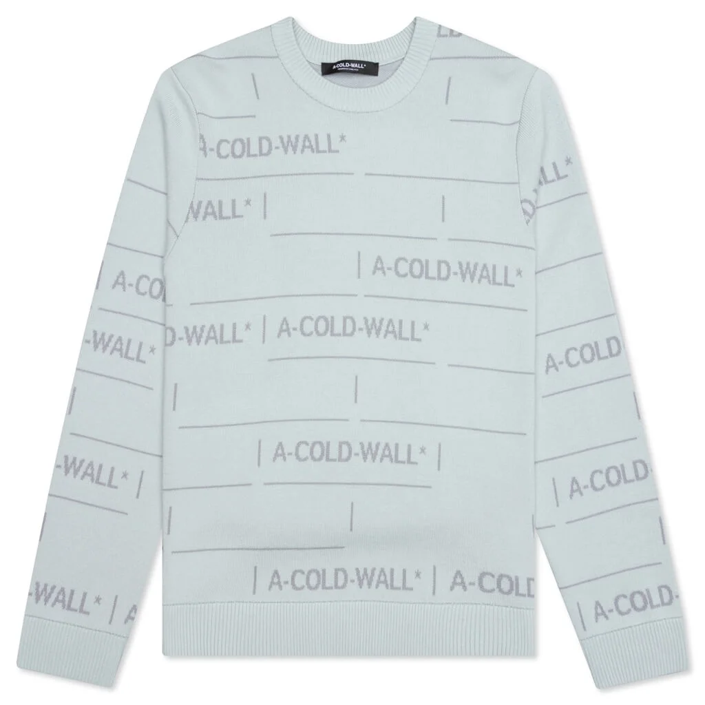 A-COLD-WALL CHAIN JACQUARD KNIT - ICE GREY - 1