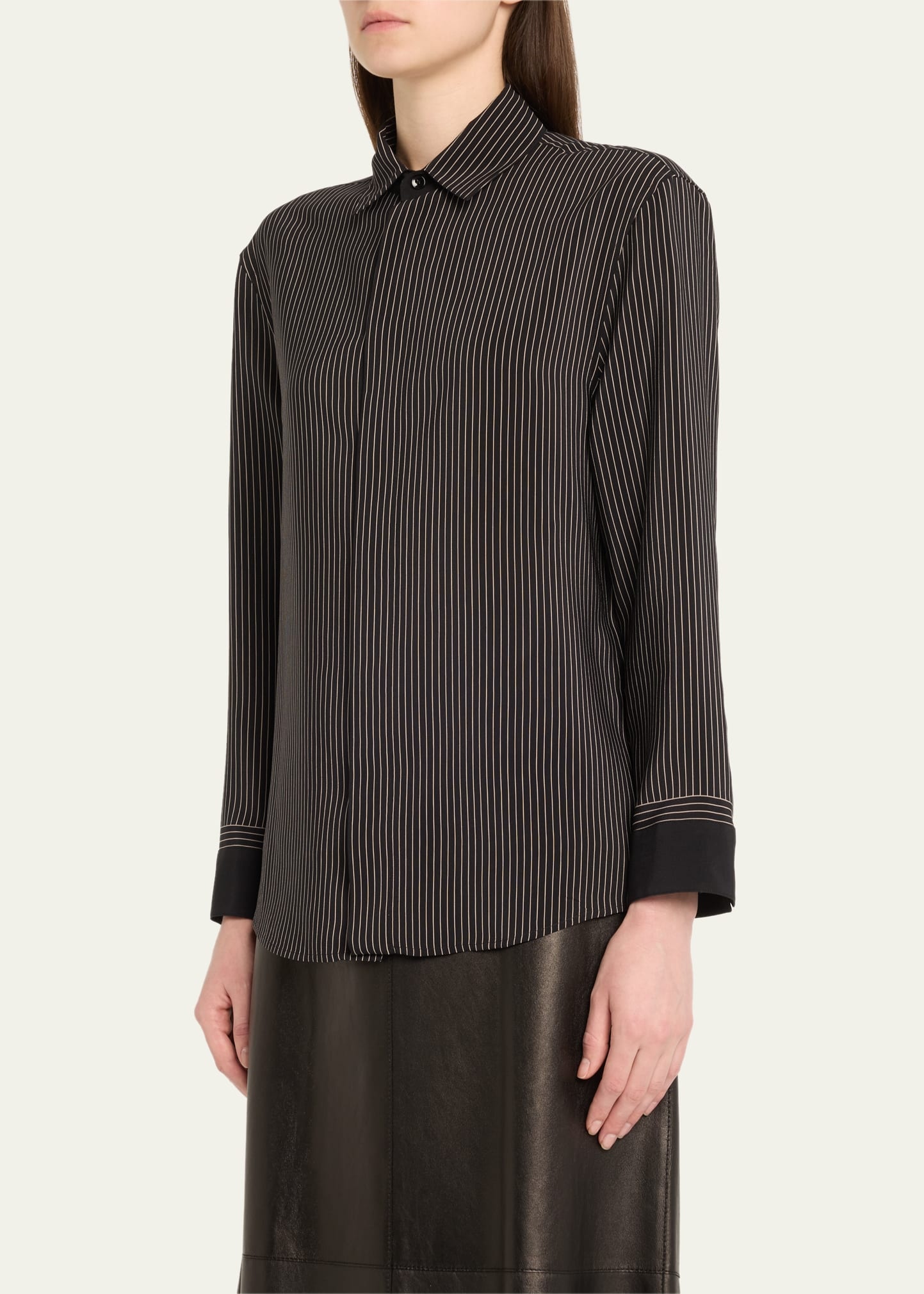 Striped Button Down Shirt - 4