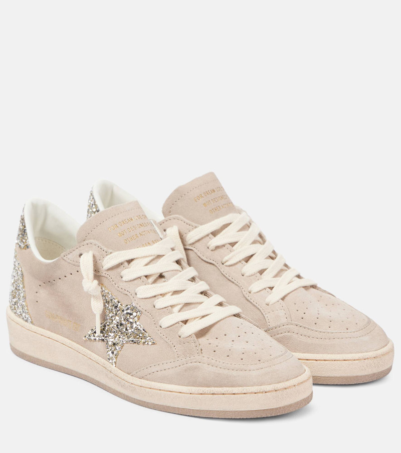 Ball Star glitter suede sneakers 1