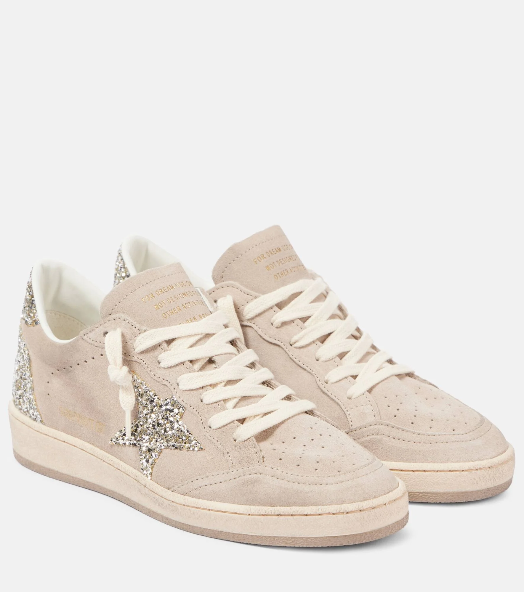 Ball Star glitter suede sneakers - 1