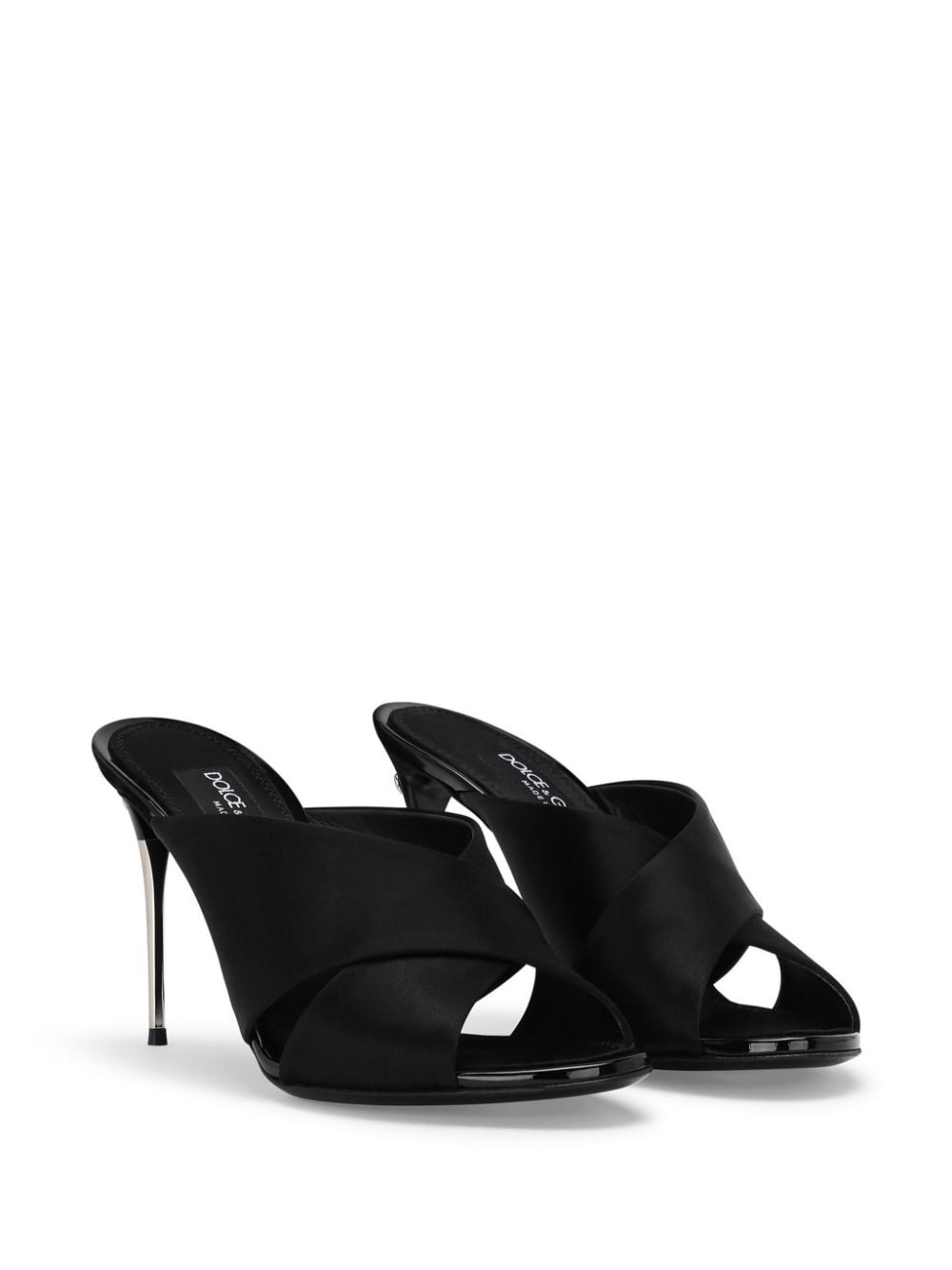 crossover-strap stiletto mules - 2