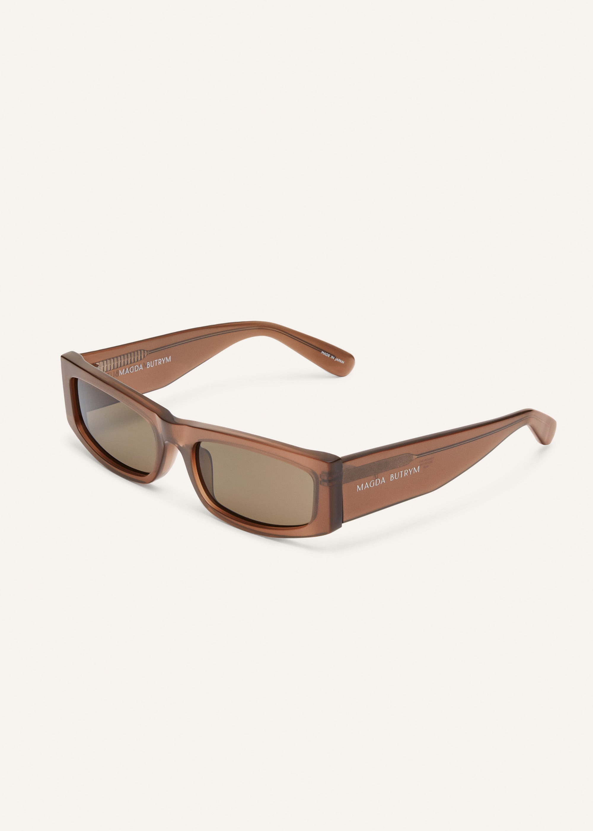 Rectangular sunglasses in brown - 2