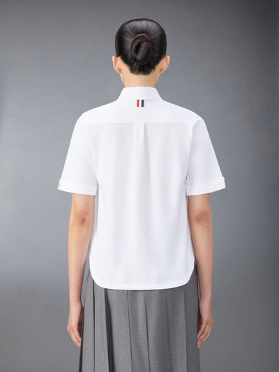 Thom Browne Classic Pique Rose Short Sleeve Shirt outlook