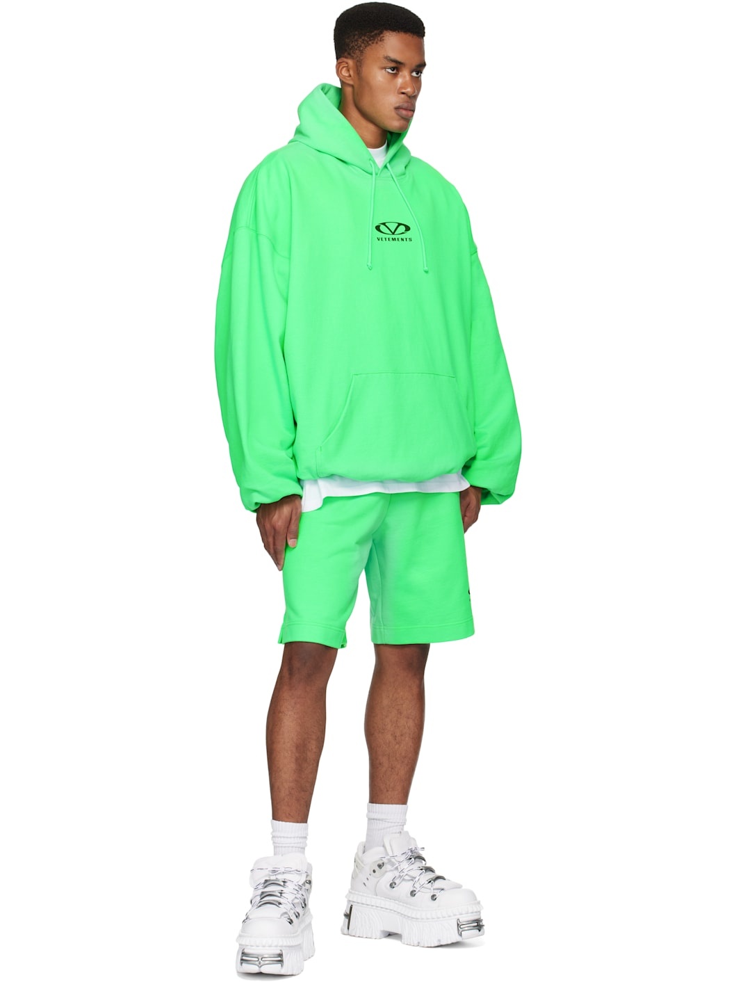 Green Oval Logo Shorts - 5