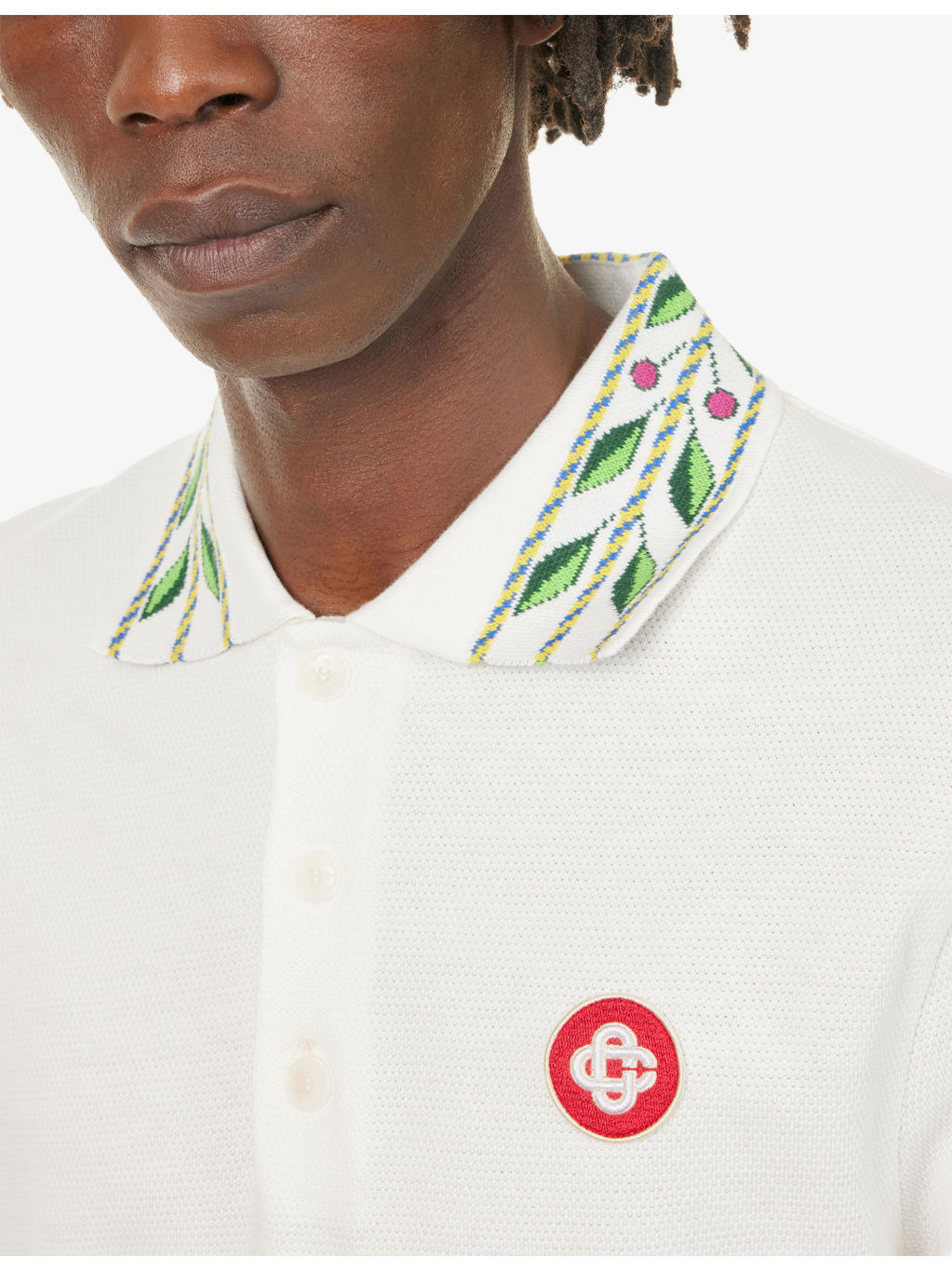 Laurel Logo-Patch Cotton-Pique Polo Shirt - 5