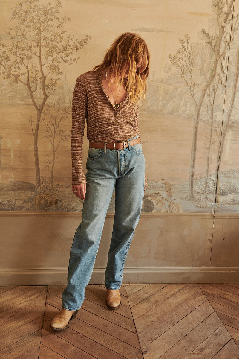 SPRWMN VINTAGE BROWN LONG SLEEVE HENLEY outlook