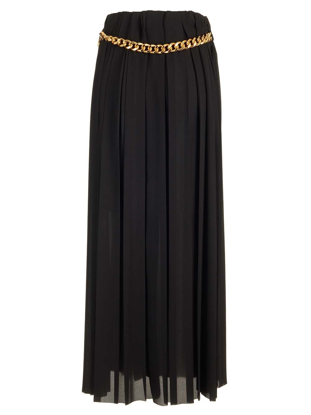 Technical Crepe Pleated Skirt Skirts Black - 2
