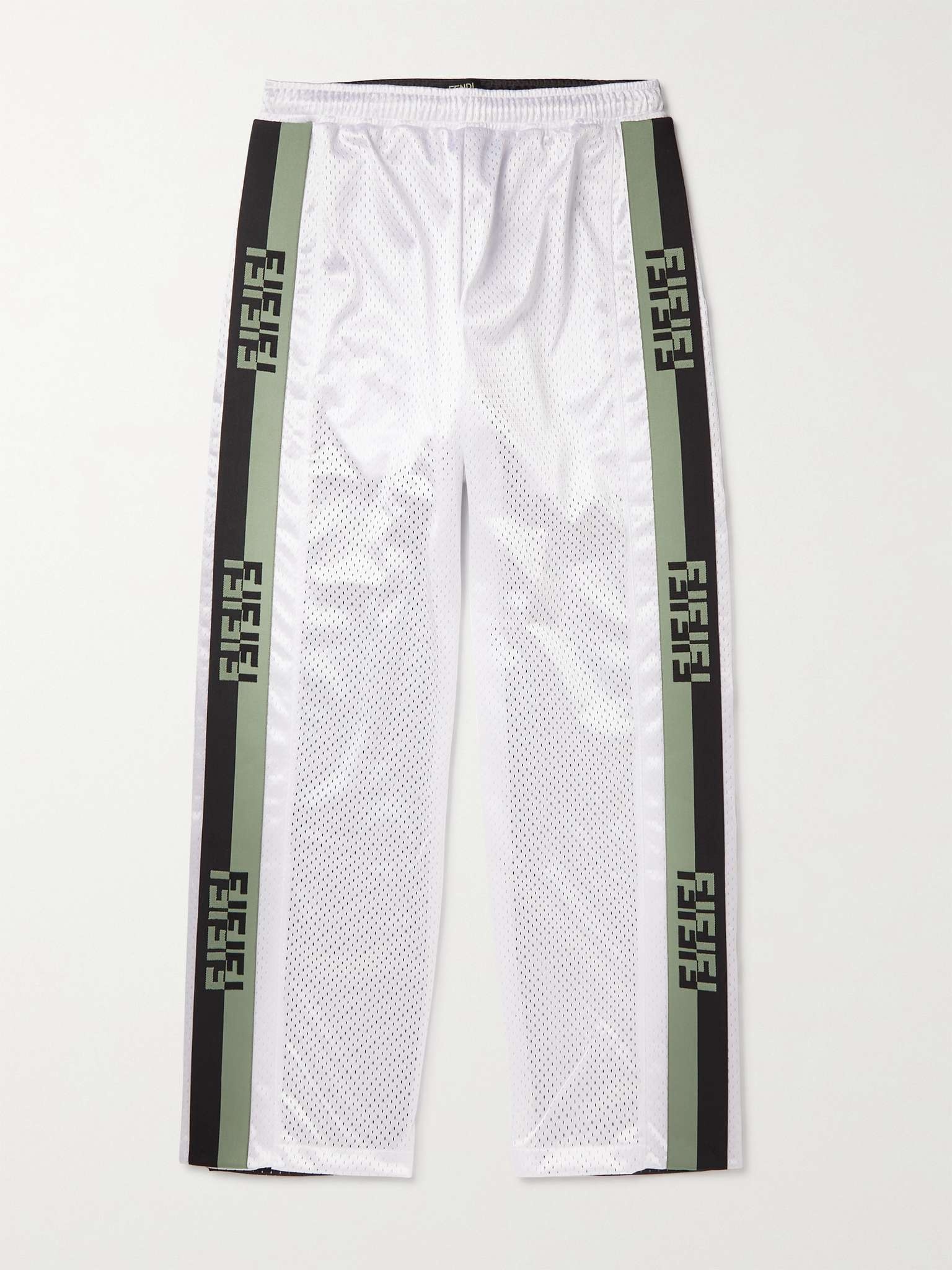 Logo Webbing-Trimmed Mesh Sweatpants - 1