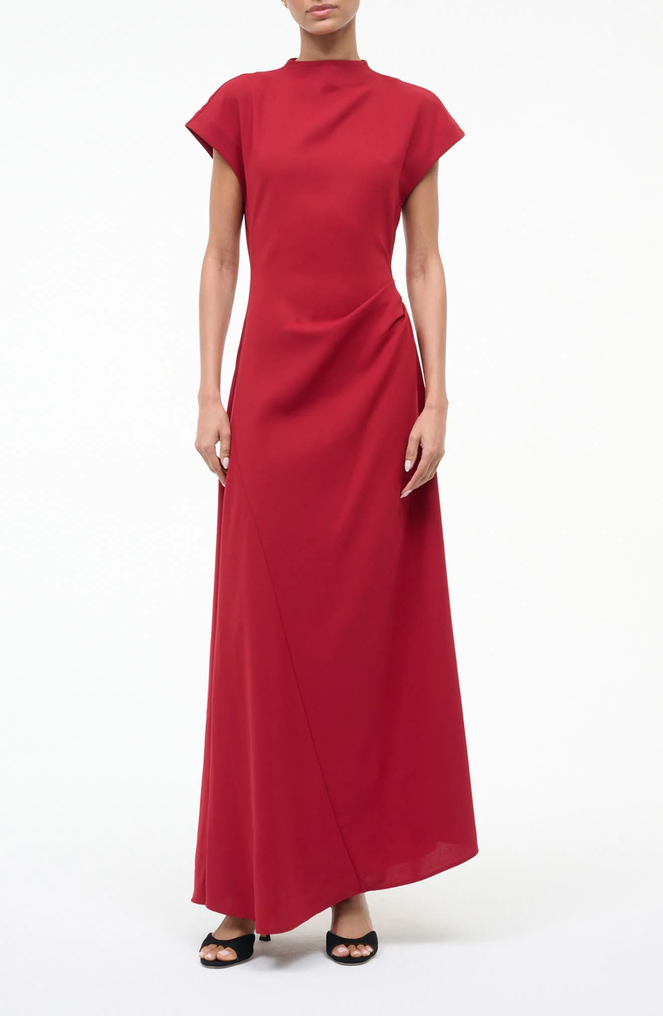 STAUD Zaya Dolman Sleeve Maxi Dress in Pomegranate at Nordstrom - 1