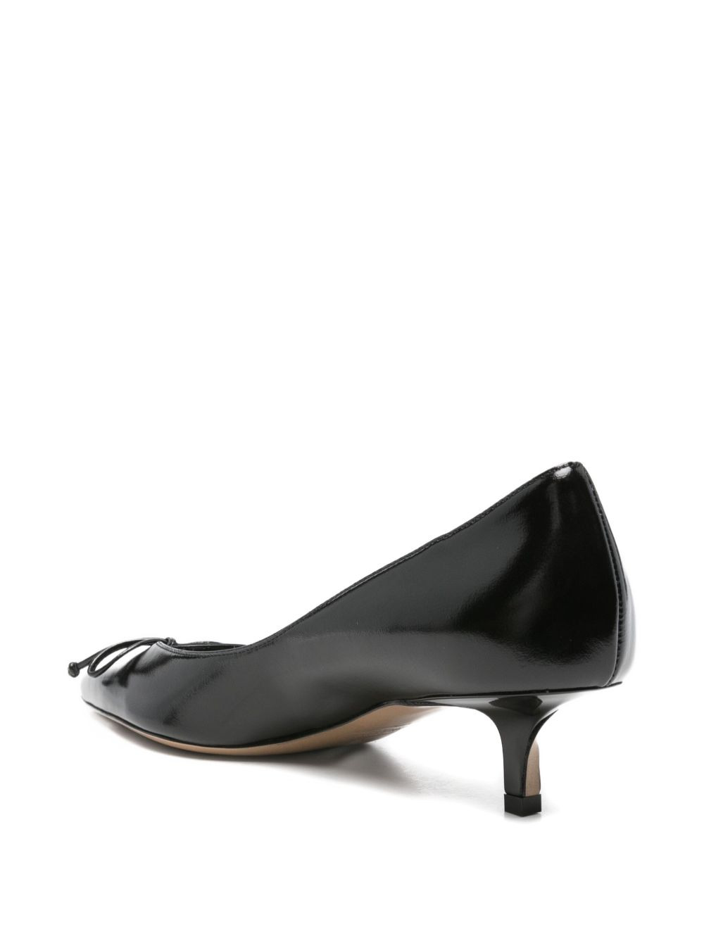 bow-detail kitten-heel pumps - 3