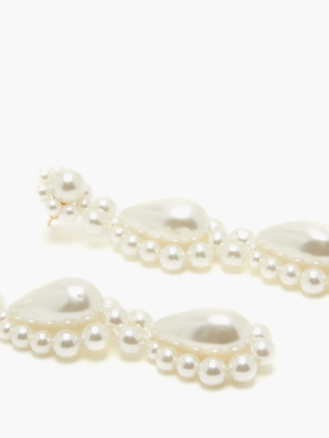 Drop faux-pearl earrings - 5