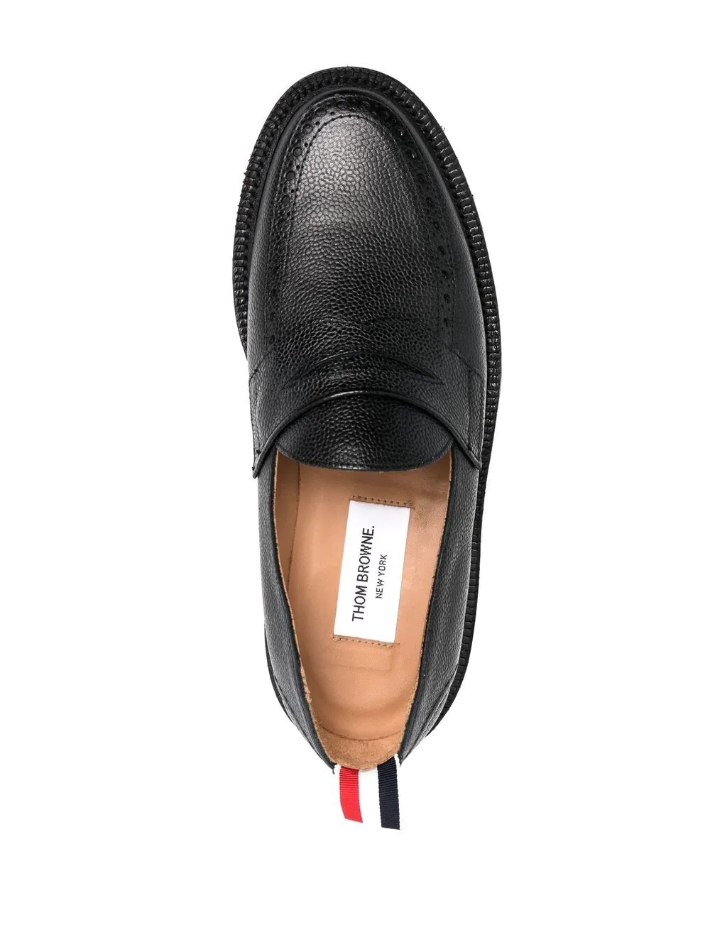 pebbled penny loafers - 4