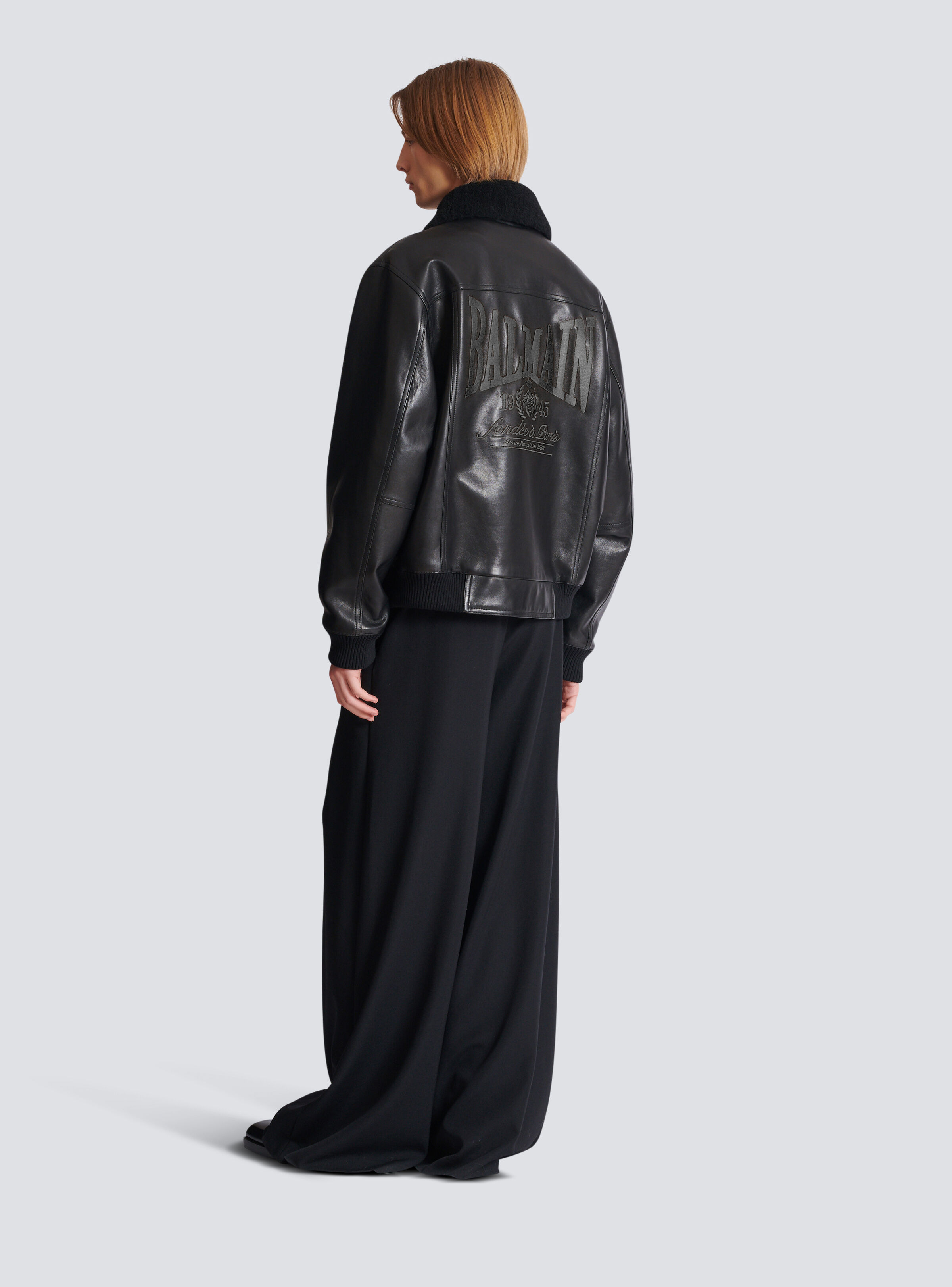 Lambskin aviator bomber jacket - 4