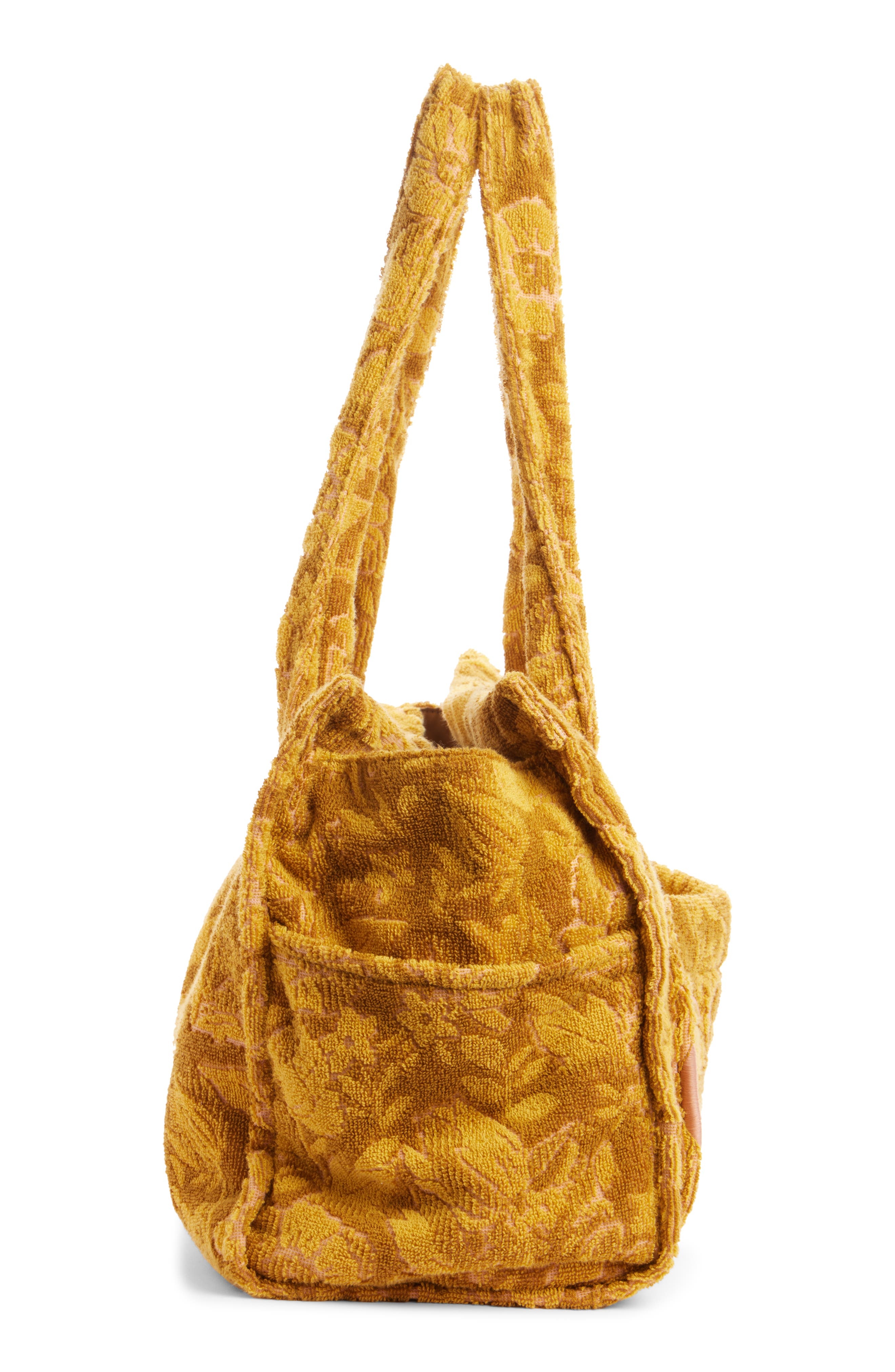 Chloé Large Plage Terry Cloth Tote in Gold Khaki at Nordstrom - 4