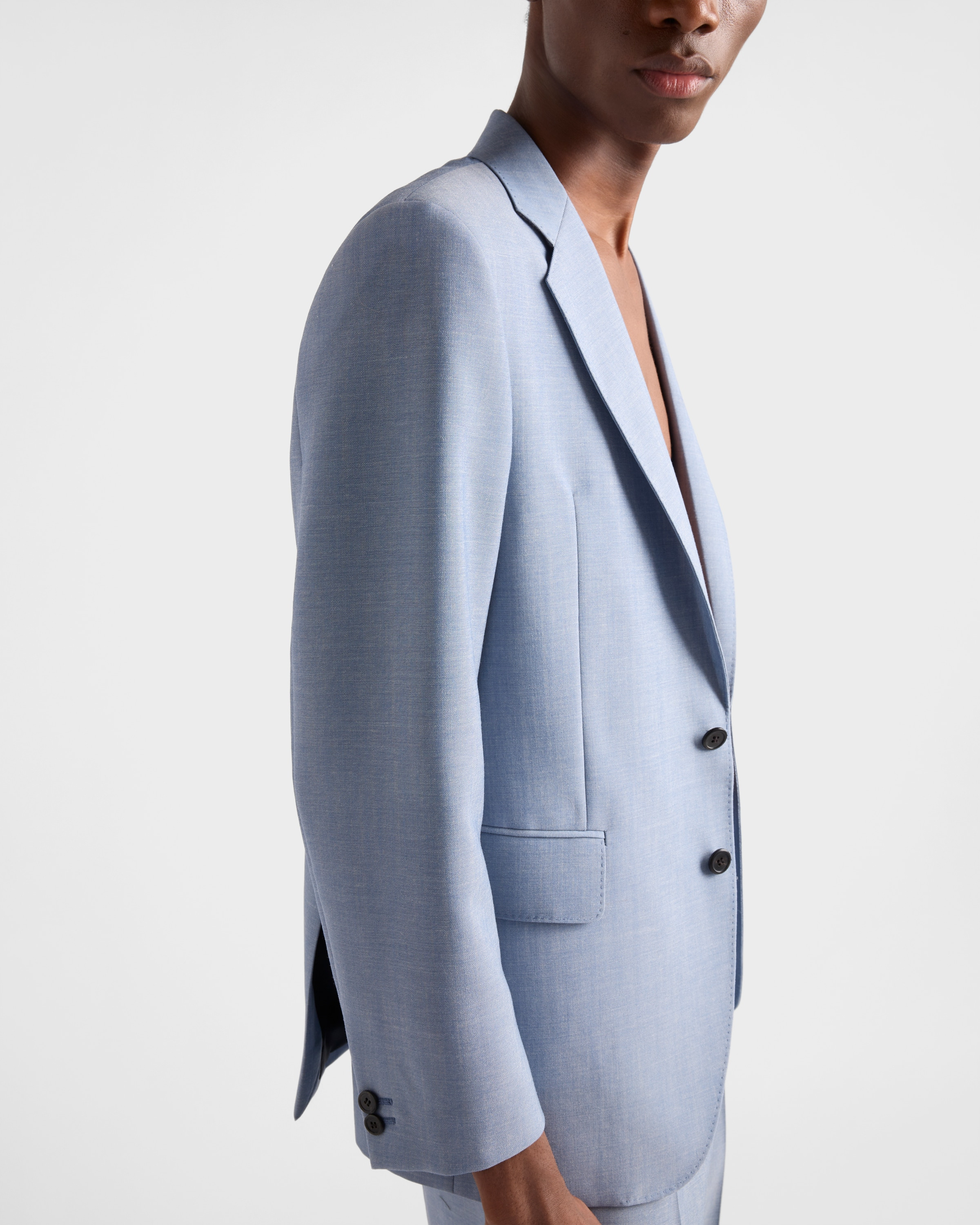 Single-breasted wool and mohair jacket - 4