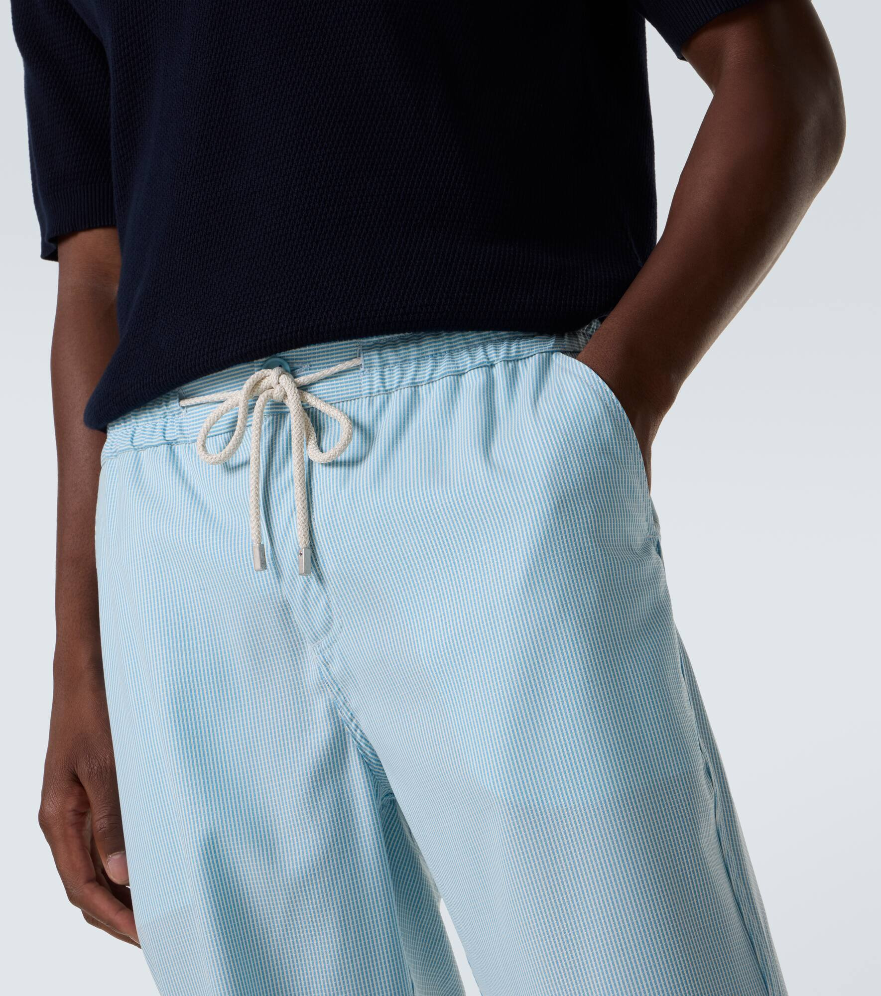 Parc striped wool-blend slim pants - 5