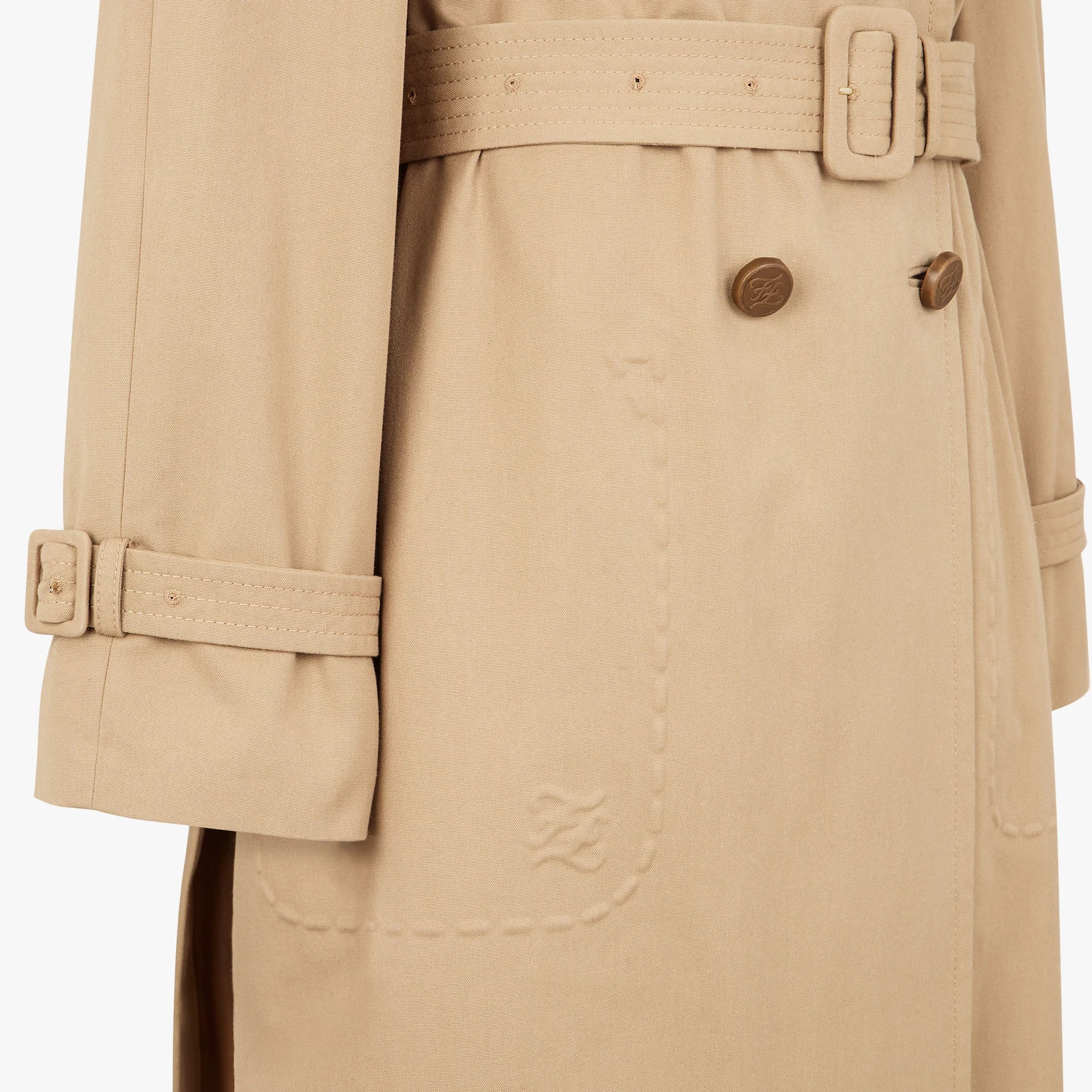 Beige cotton trench coat - 3