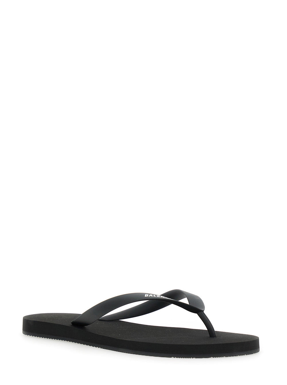 Balenciaga Men Black Thing Sandals With Logo Lettering In Tech Fabric Man - 2