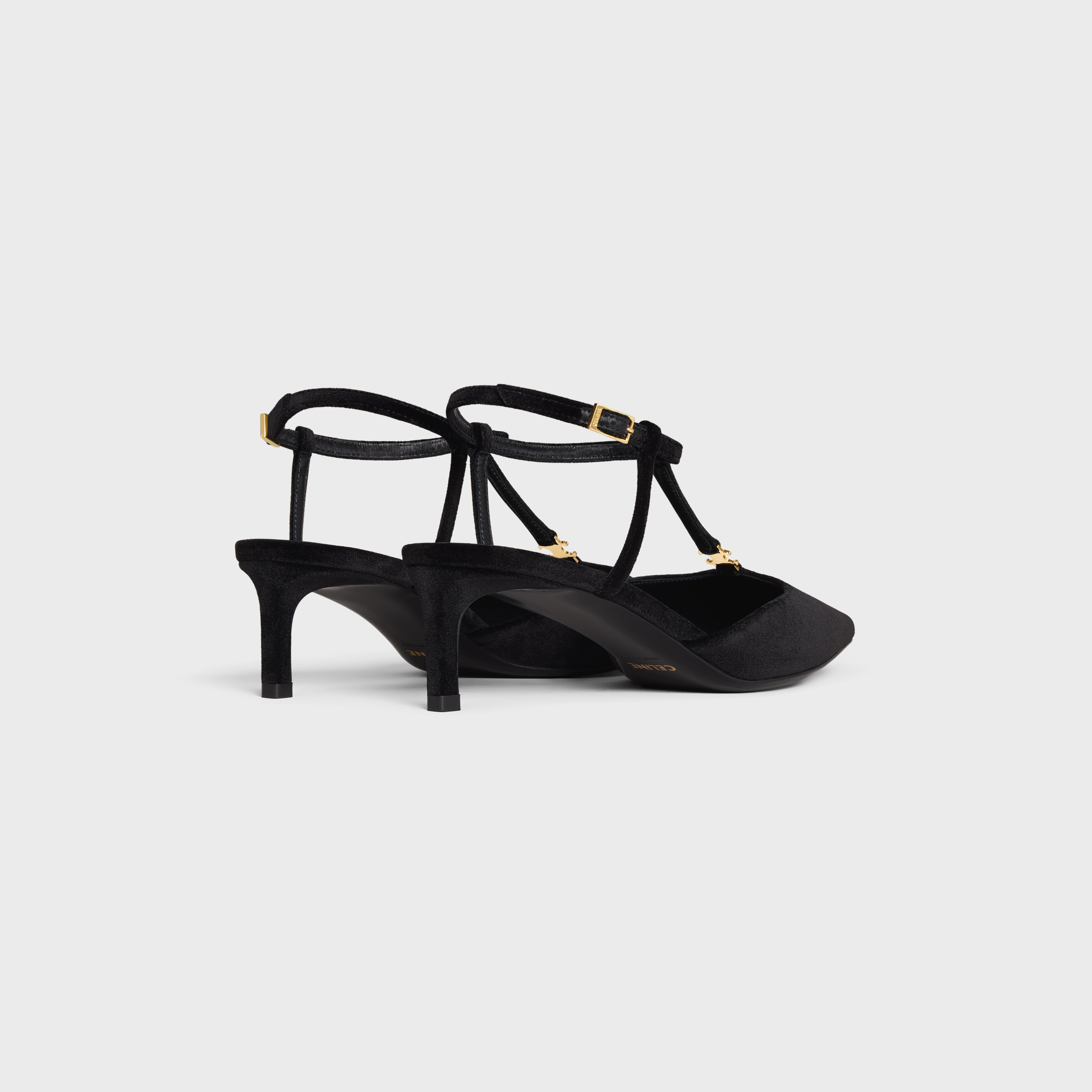 CELINE KITTEN T-BAR STRAP PUMP in VELVET - 3