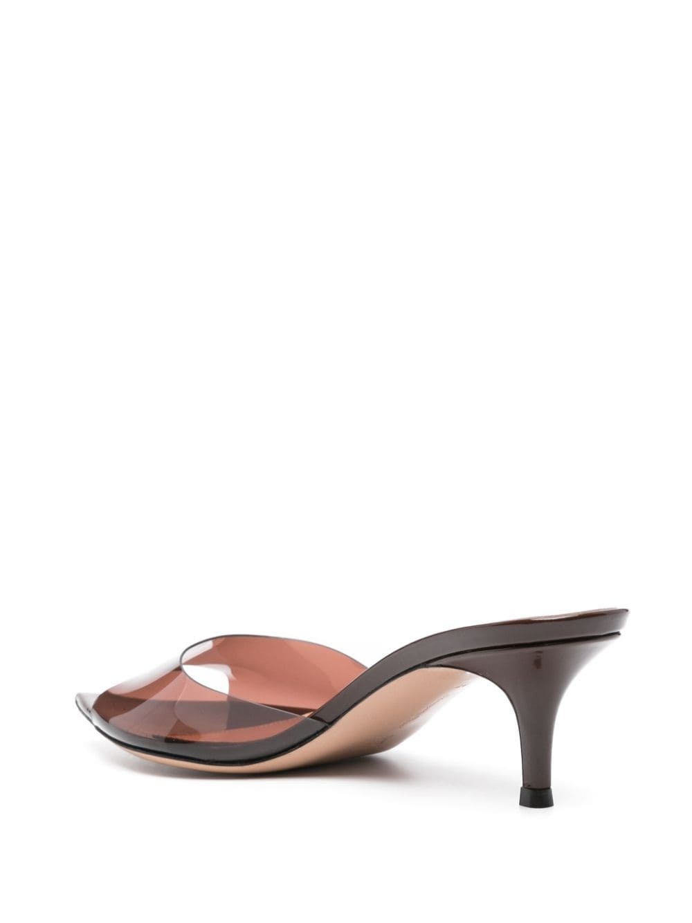 Elle 55mm transparent-strap mules - 3