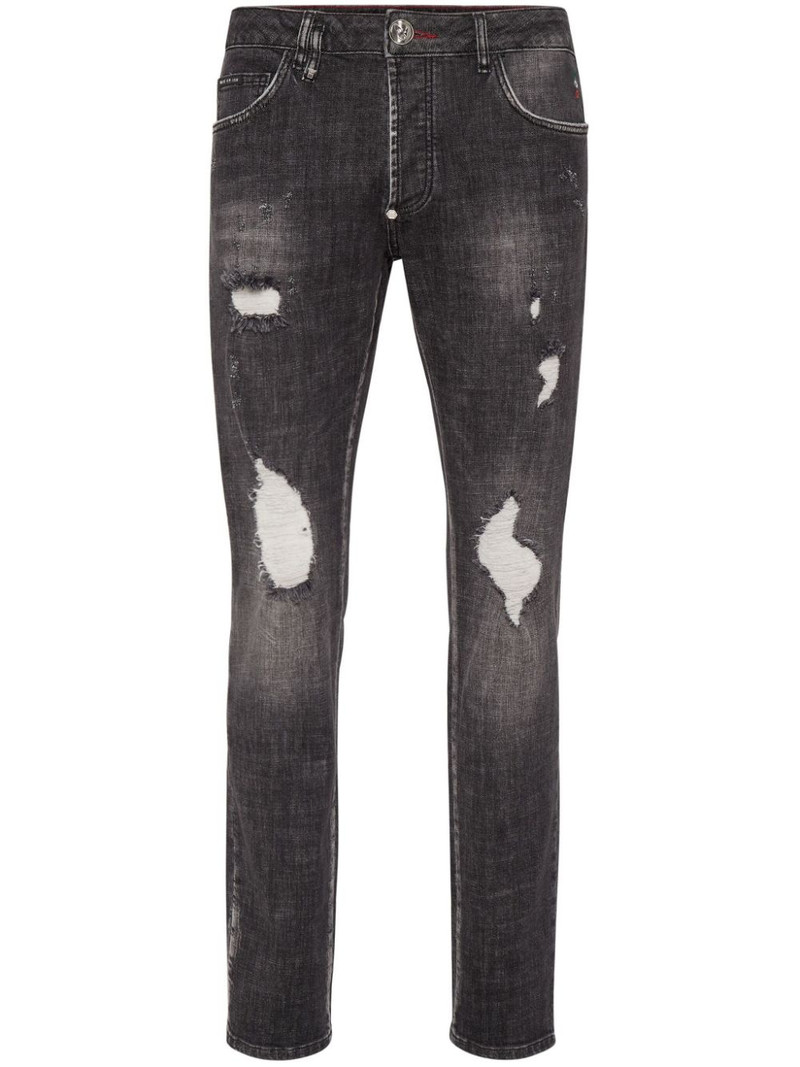 paint-splatter straight-leg jeans 1
