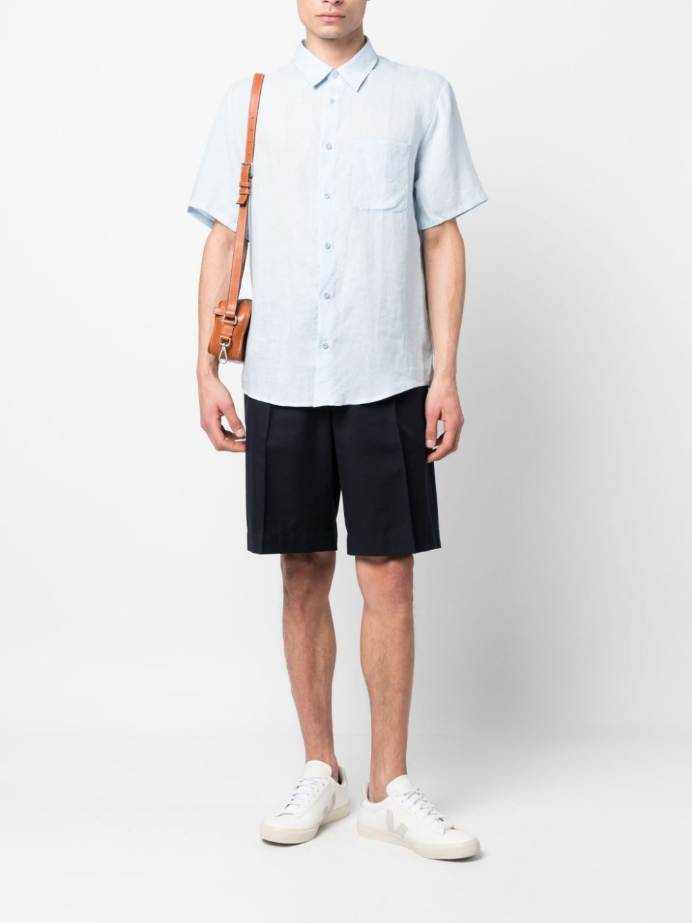 short-sleeve linen shirt - 2