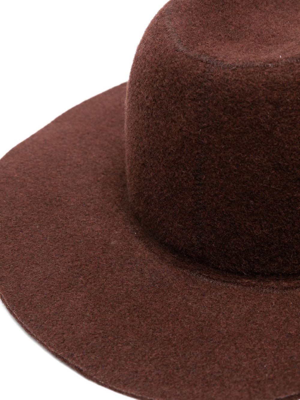 felt wide-brim fedora hat - 2