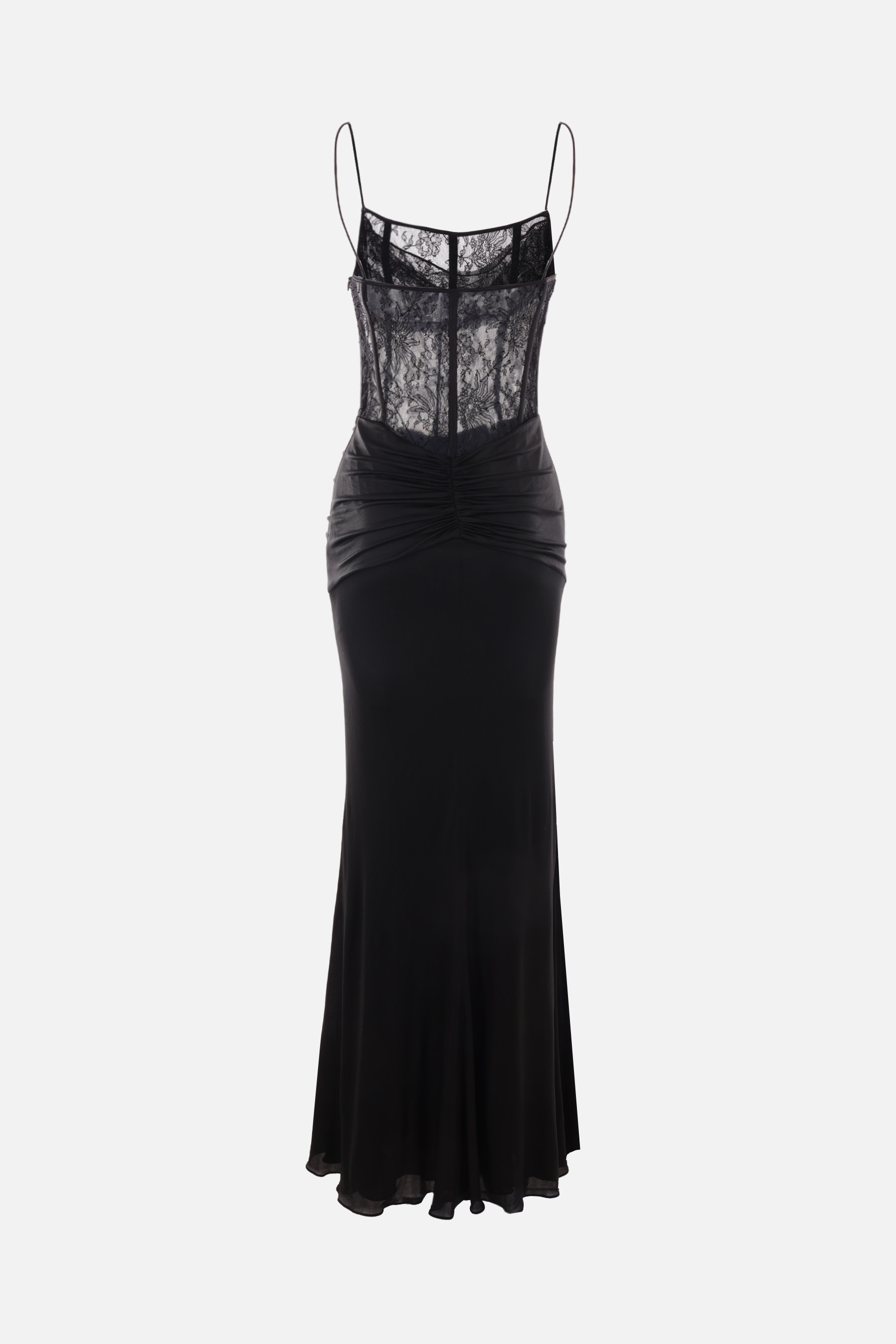 ワンピース ALESSANDRA RICH LAMINATED JERSEY AND LACE SLIP DRESS Alessandra Rich LAMINATED JERSEY AND LACE SLIP DRESS