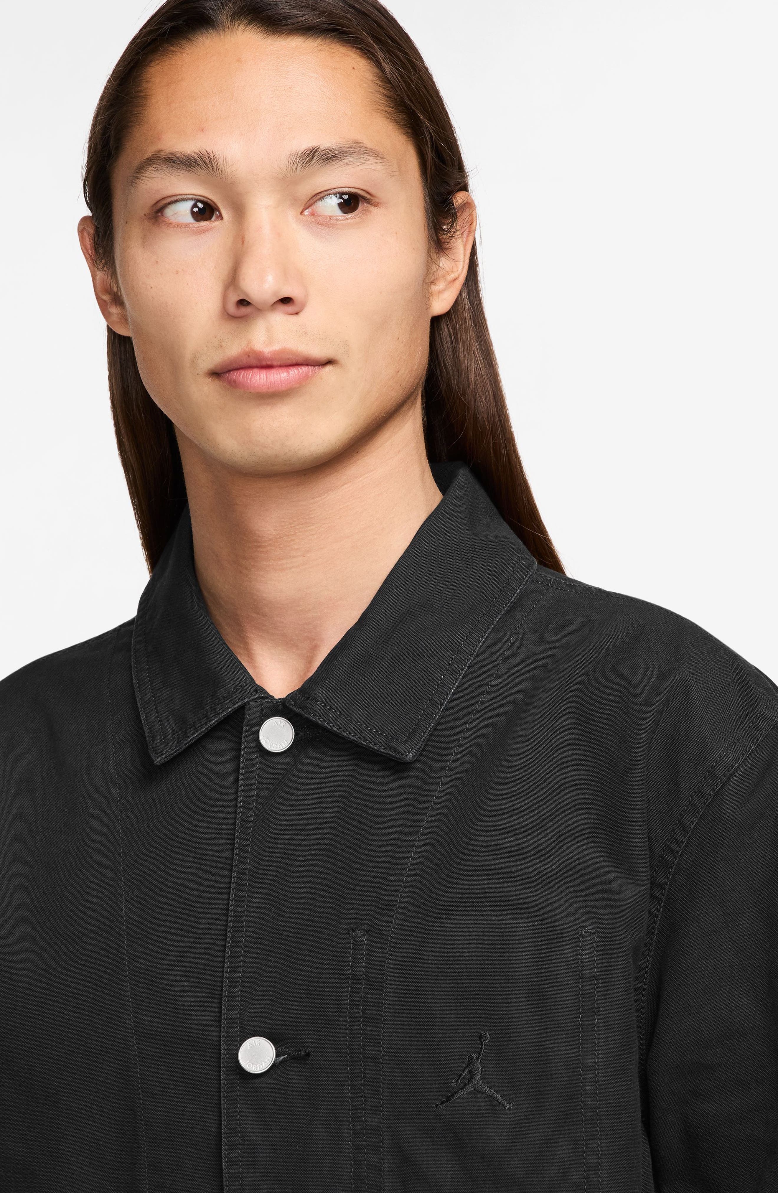 Jordan Essentials Chicago Canvas Jacket in Black at Nordstrom - 3