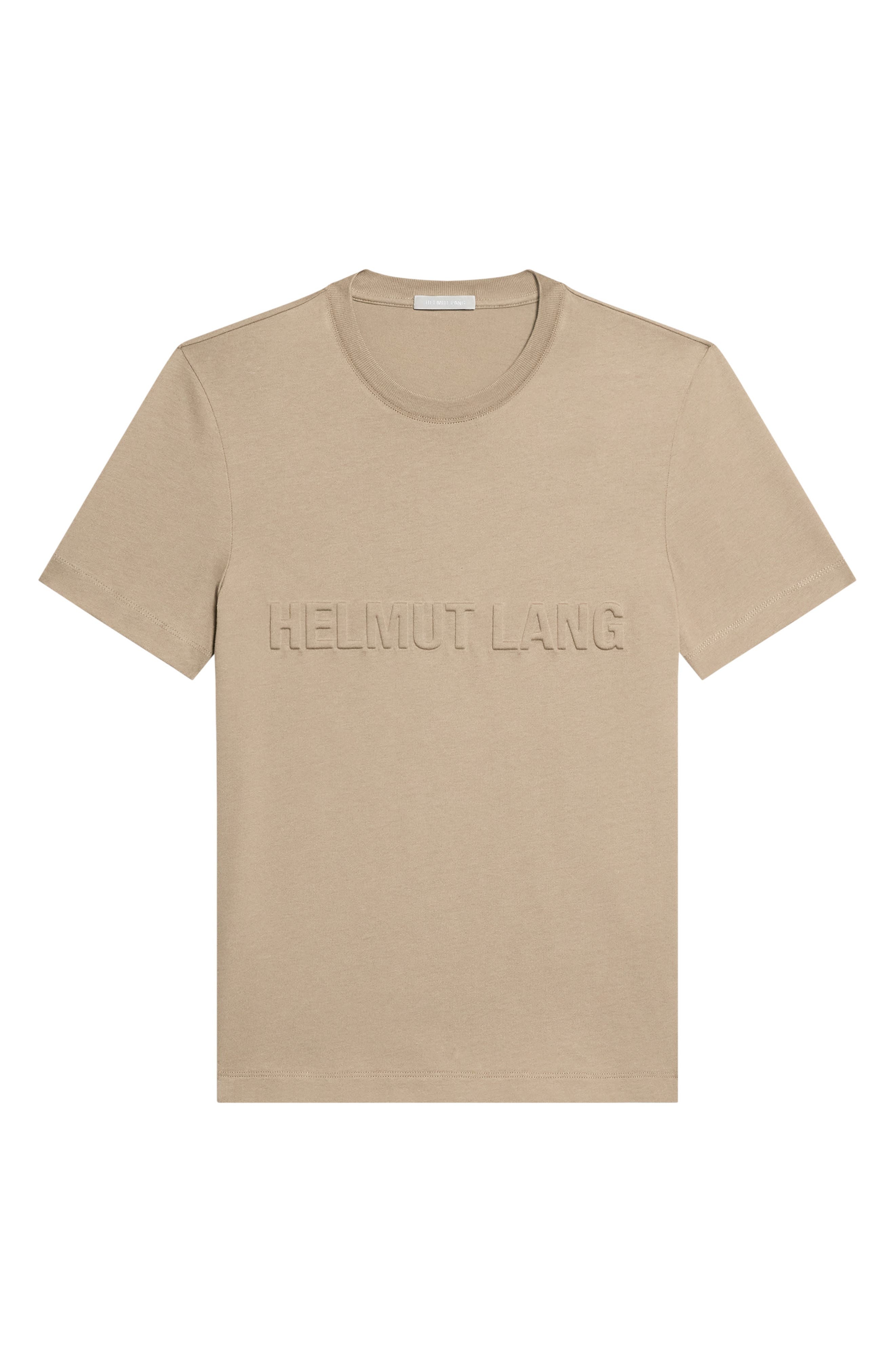Helmut Lang Embossed Logo T-Shirt in Khaki - 4