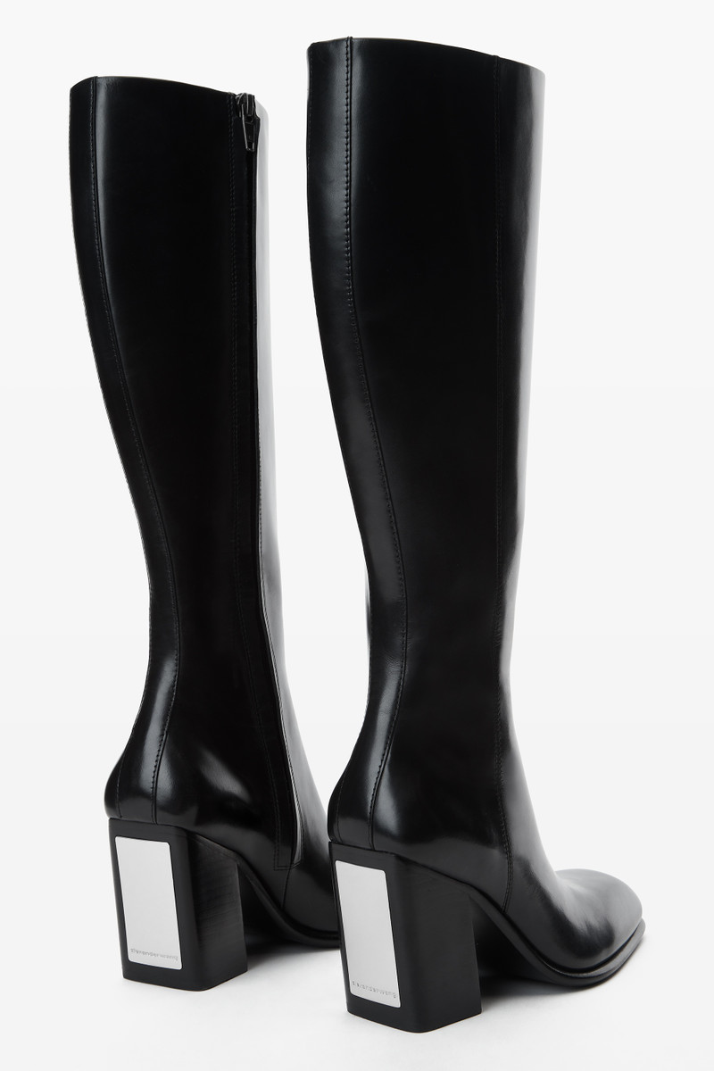 throttle 95mm knee-high boot in leather 5