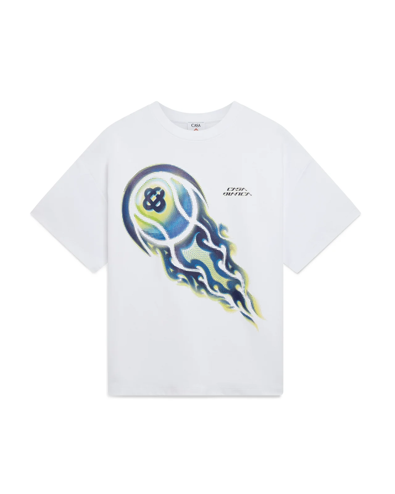 Flaming Tennis Ball Short Sleeve T-Shirt - 1