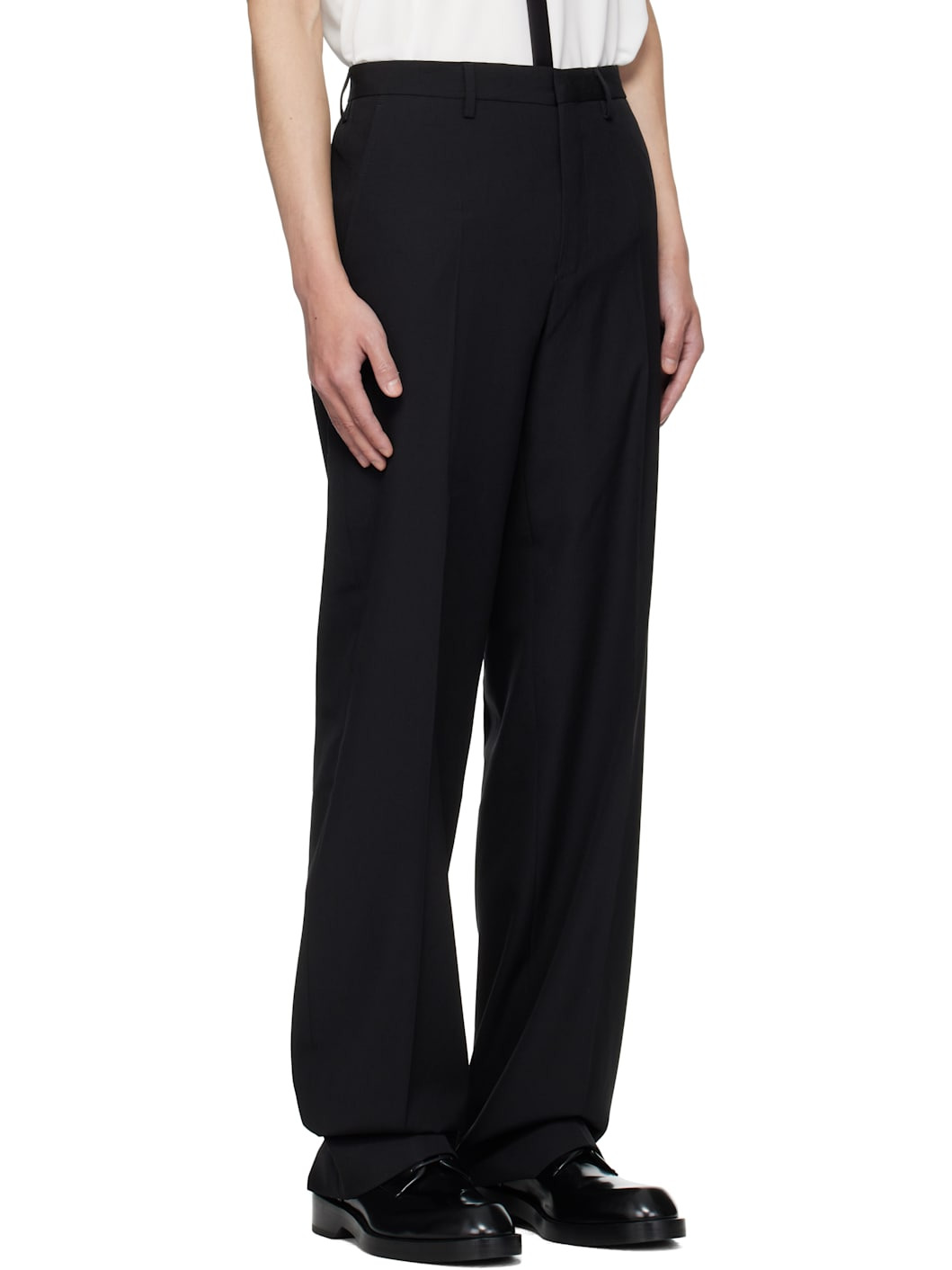 Black Wool Trousers - 2