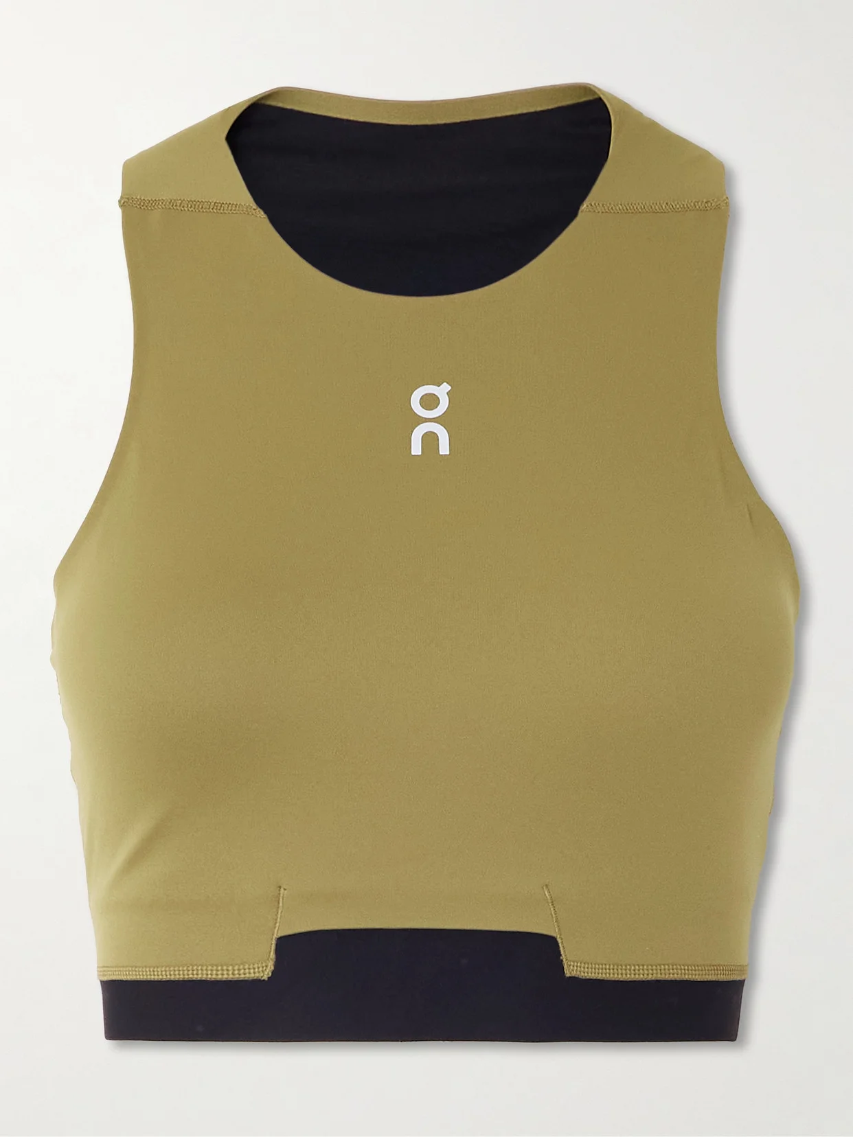 Train 2-in-1 Cropped Stretch Recycled-jersey Top - 1