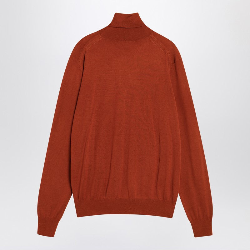 Saint Laurent Red Turtleneck Sweater In Wool Men - 2