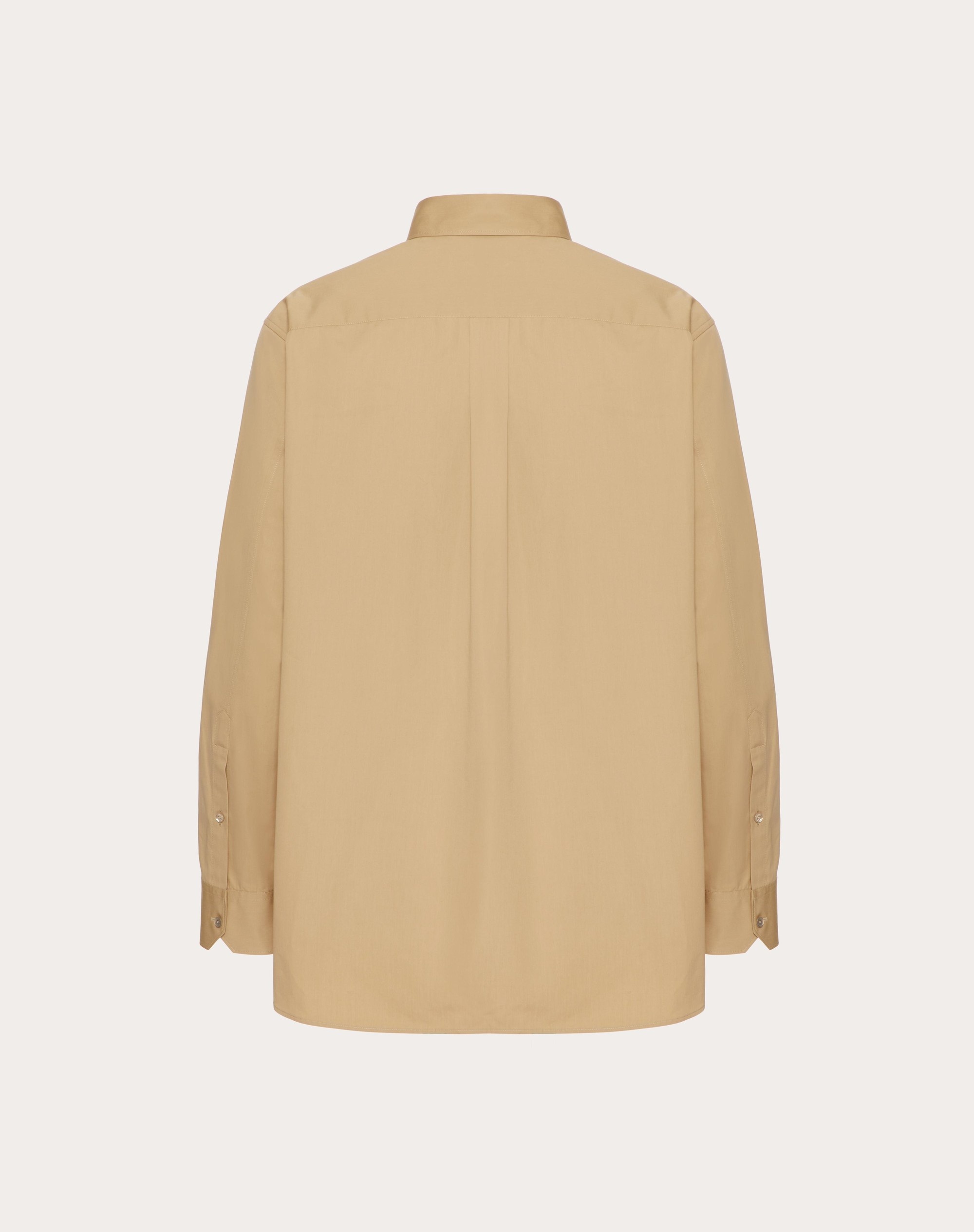 LONG SLEEVE COTTON SHIRT WITH VALENTINO EMBROIDERY - 2