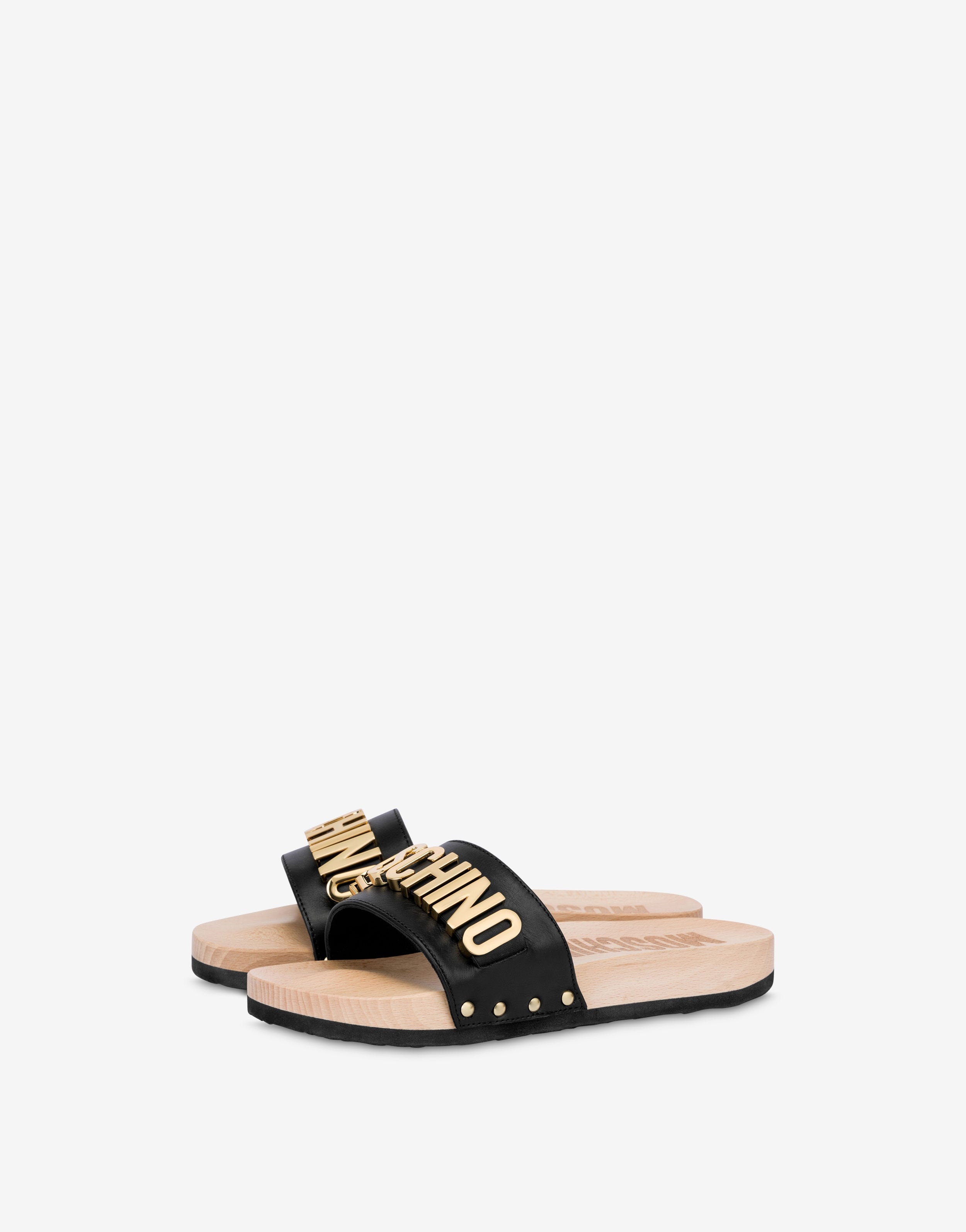 LETTERING LOGO CLOG SANDALS - 1