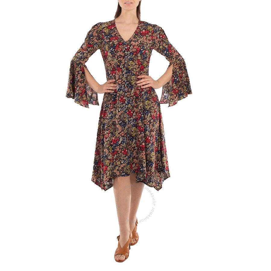 Polo Ralph Lauren - Polo Ralph Lauren Floral Pattern V-Neck Dress - 4