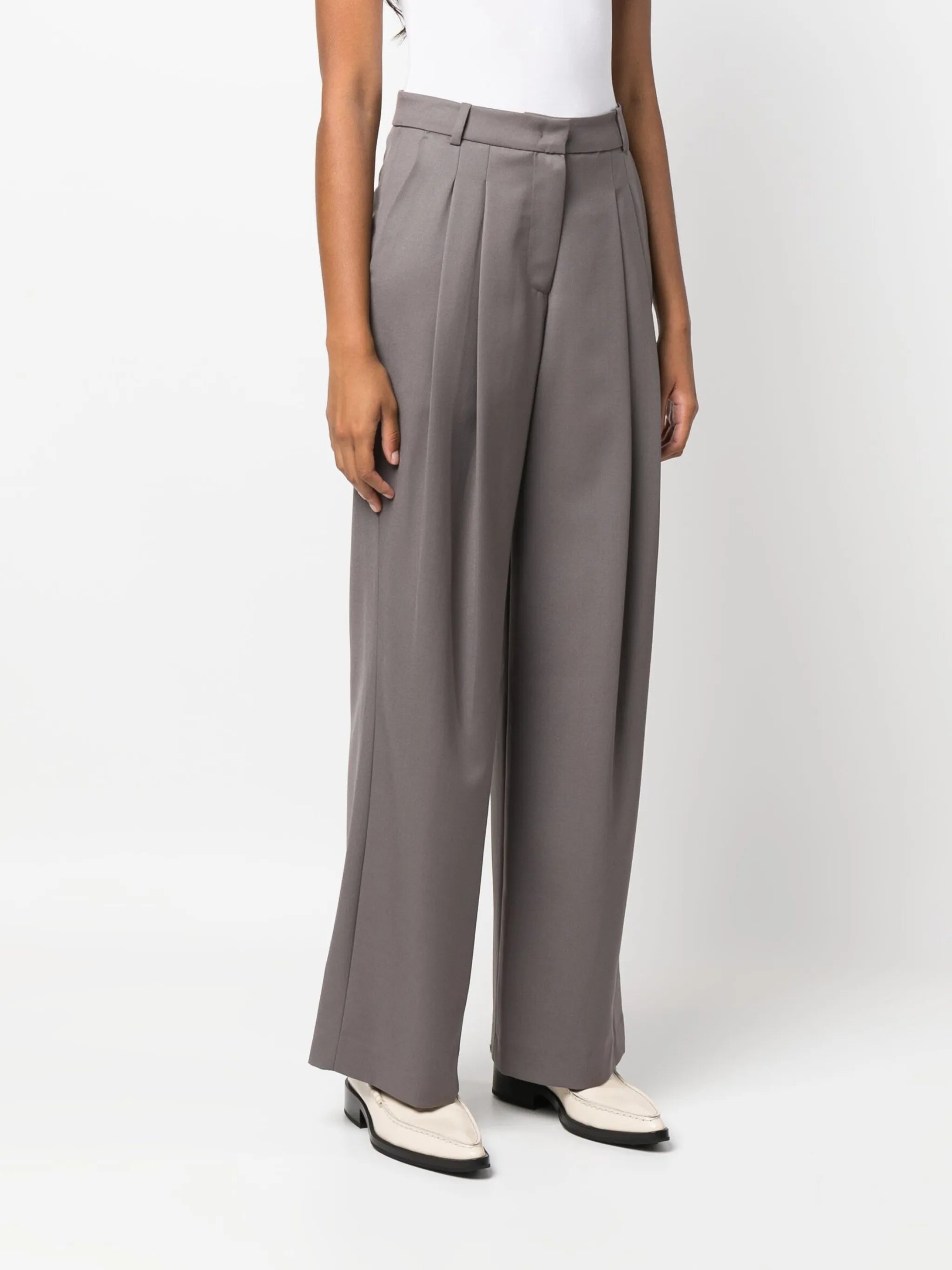 Pleated High-waist Trousers - 2