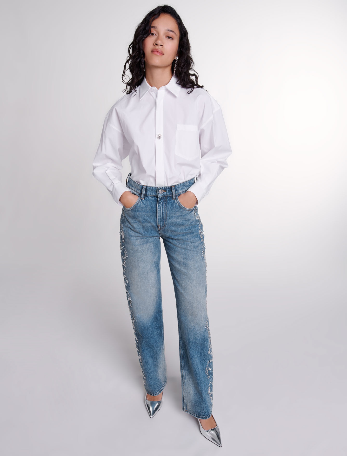 Embroidered jeans - 5