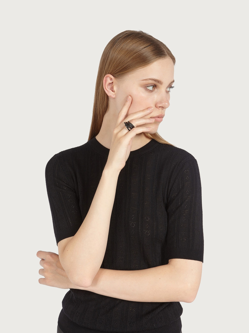 FERRAGAMO Gancini ring - size 54 outlook