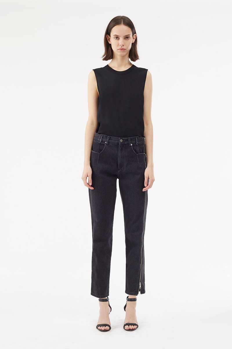 Zippered Denim Pant 1