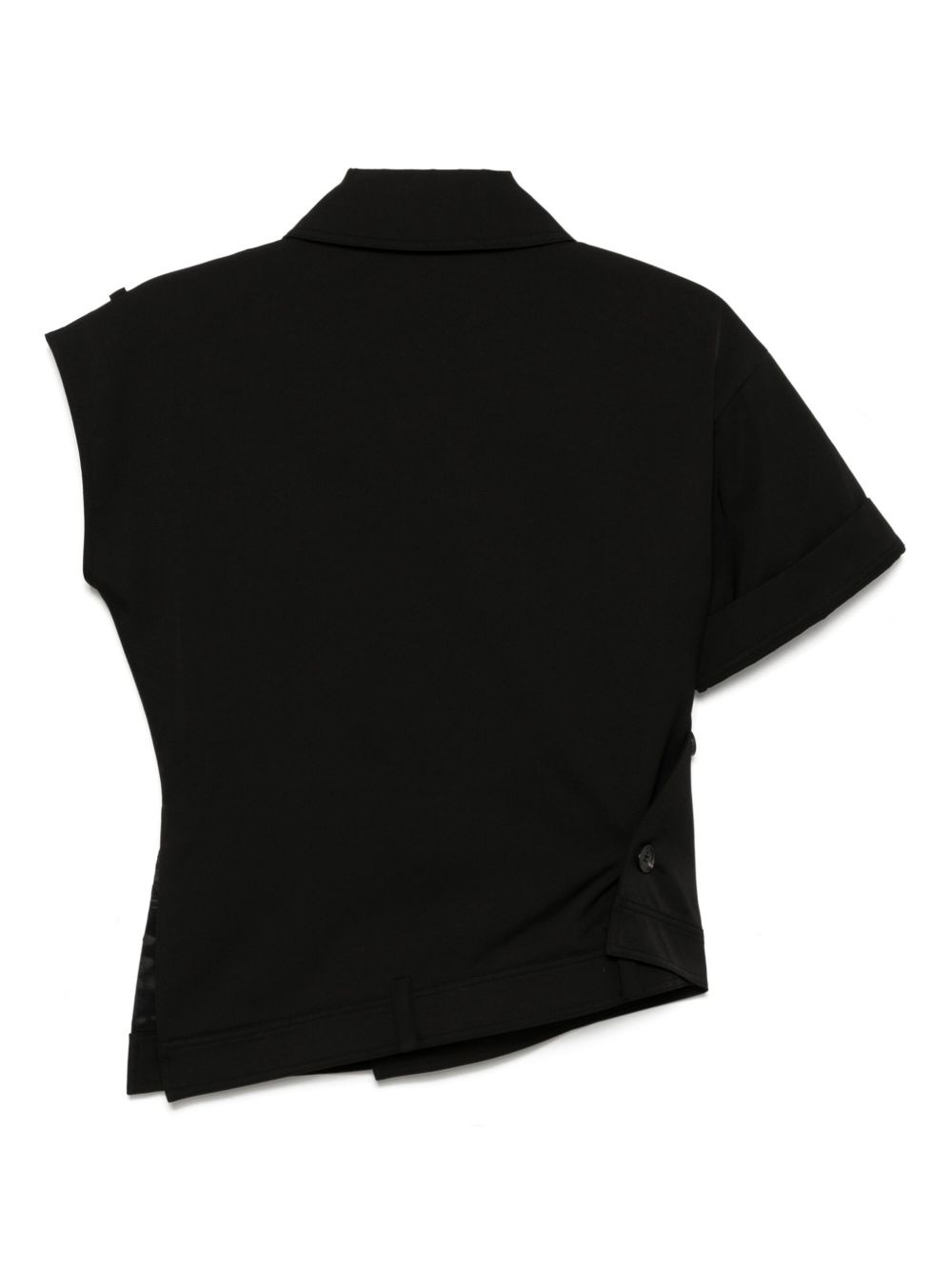 muti button twisted collared top - 2