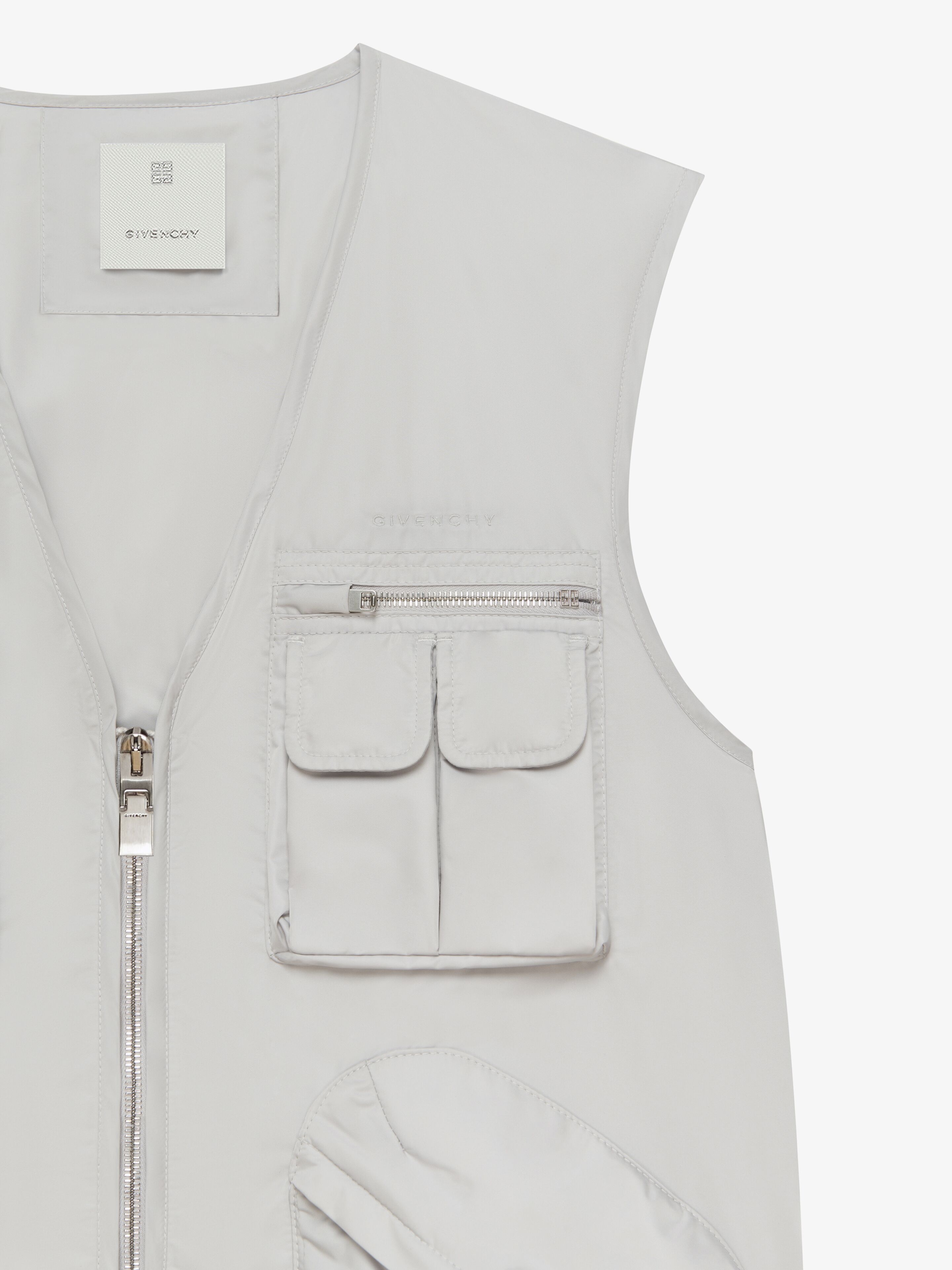 MULTIPOCKETS JACKET IN EMBROIDERED NYLON - 6
