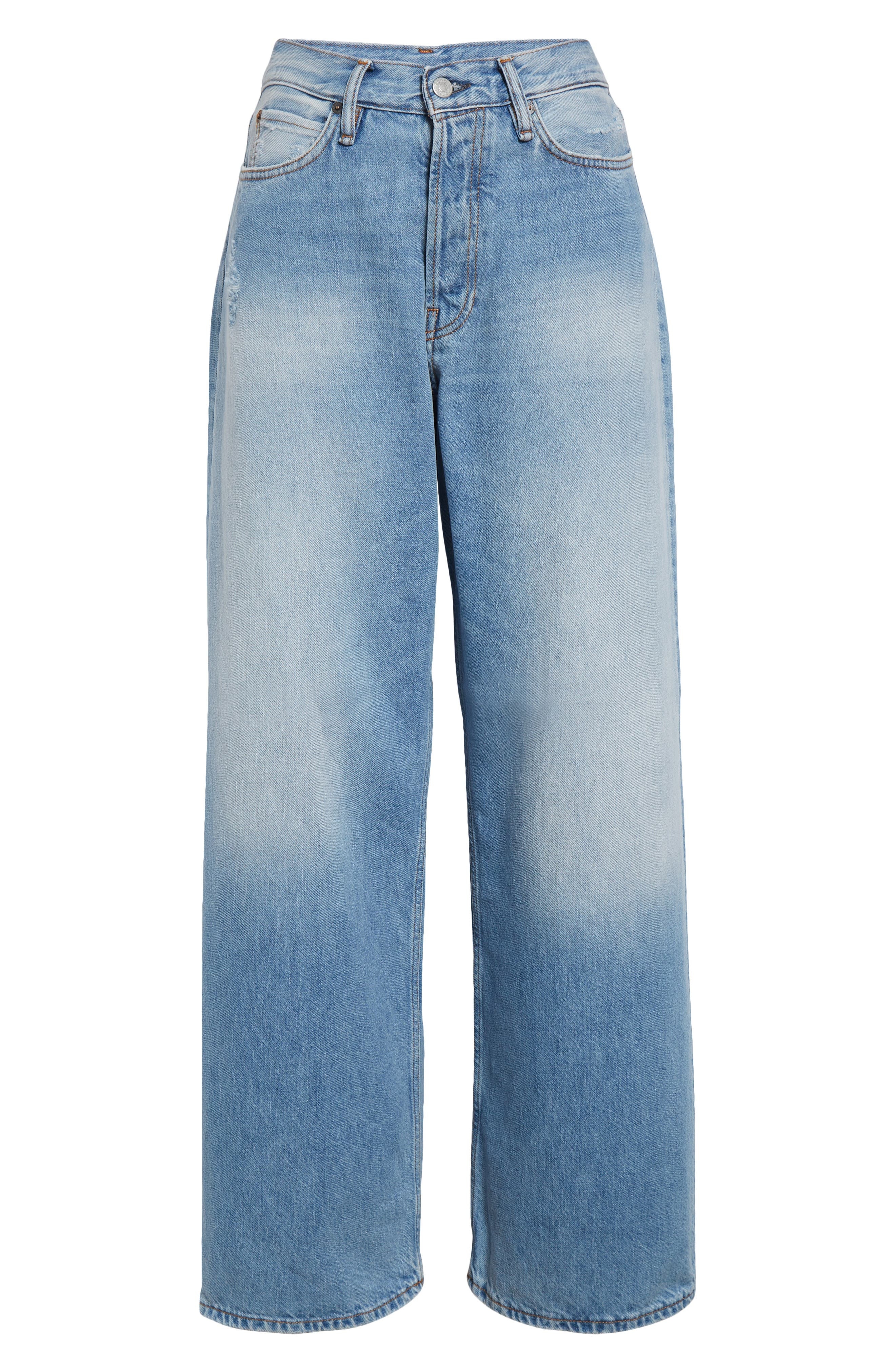 Acne Studios 1981 Distressed Baggy Fit Jeans in Light Blue 228 at Nordstrom - 6